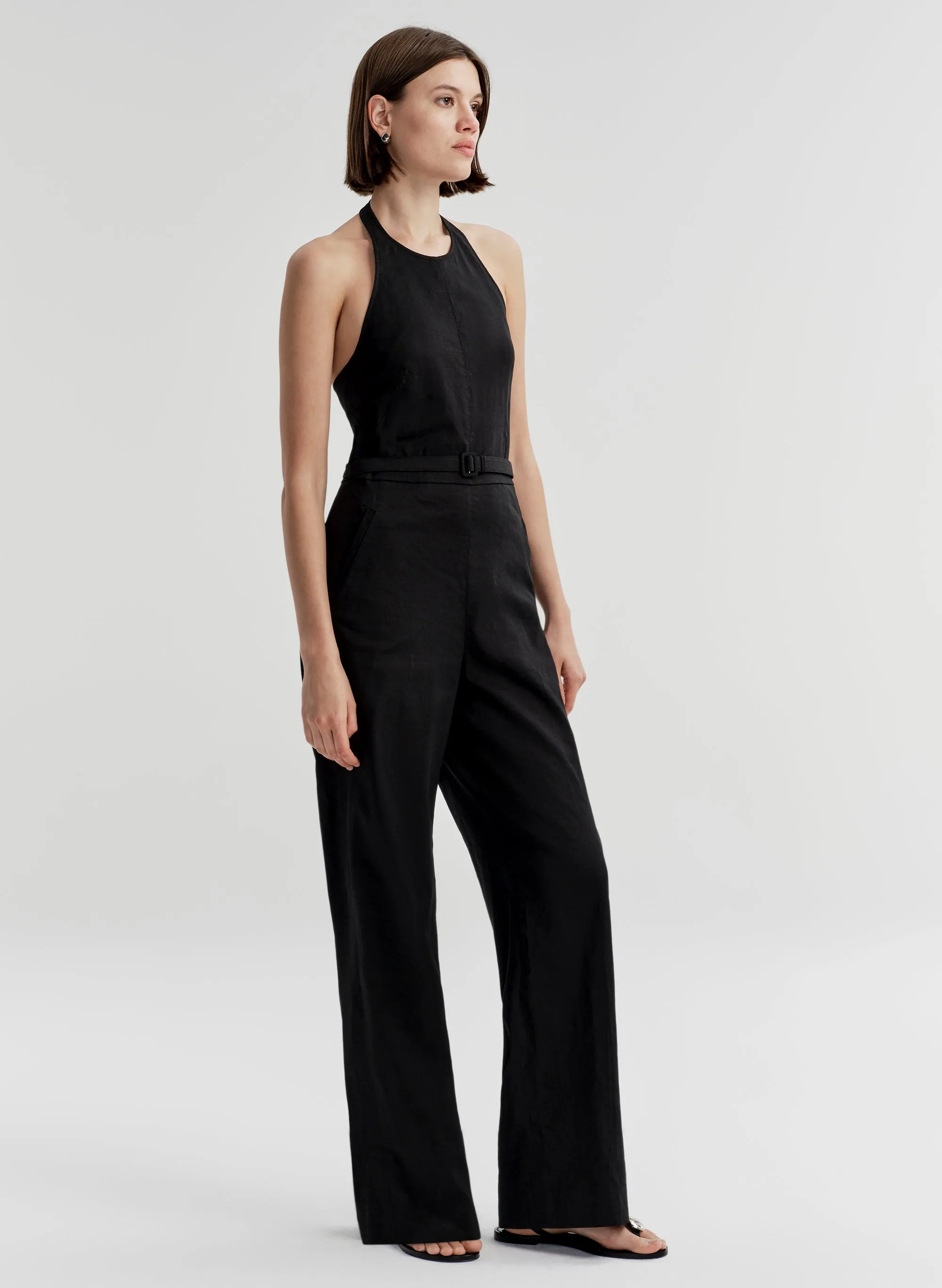 Sylvie Linen Halter Jumpsuit sold by A.L.C. product image thumbnail 4