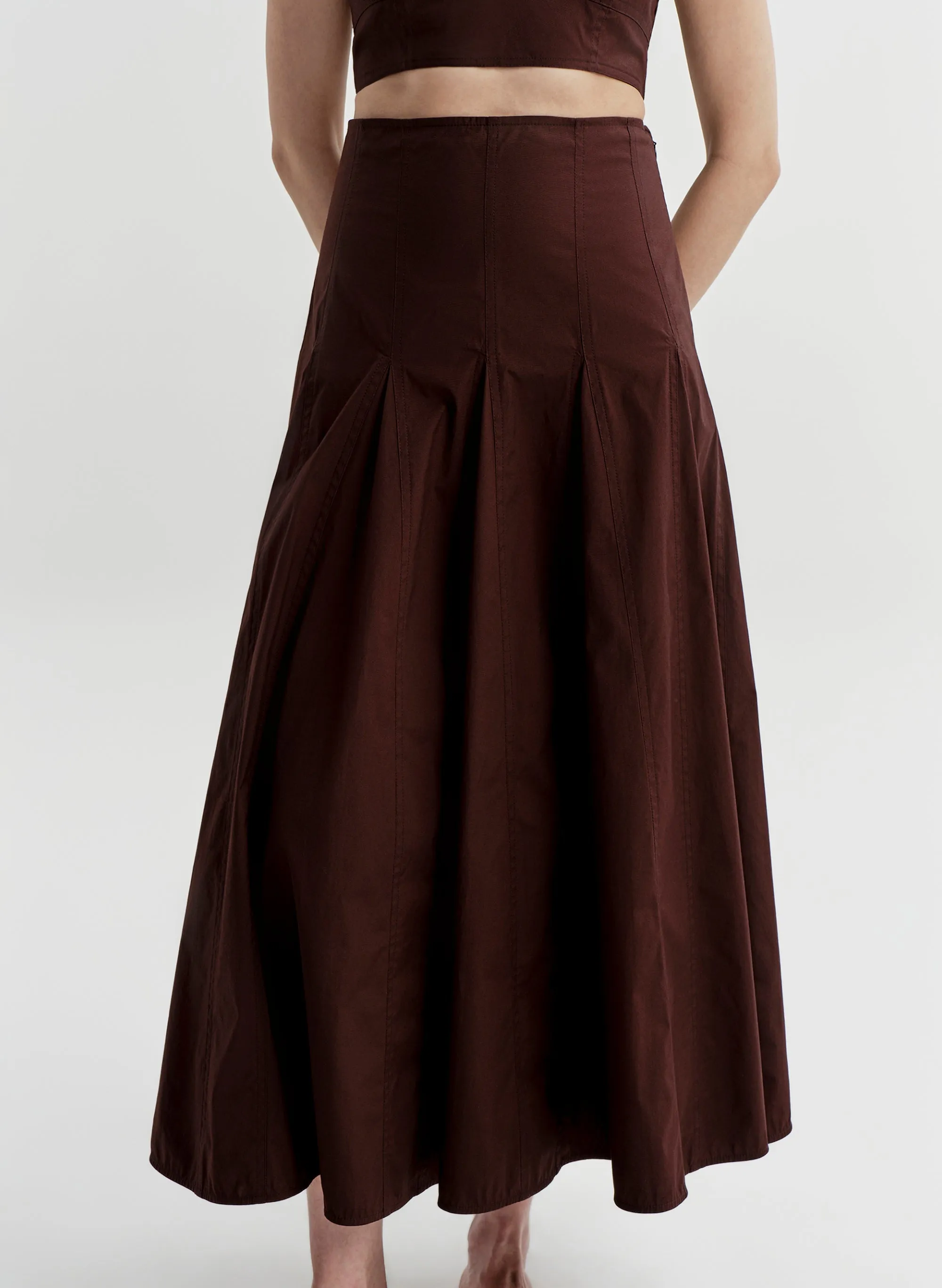 Tali Stretch Cotton Midi Skirt sold by A.L.C. product image thumbnail 2
