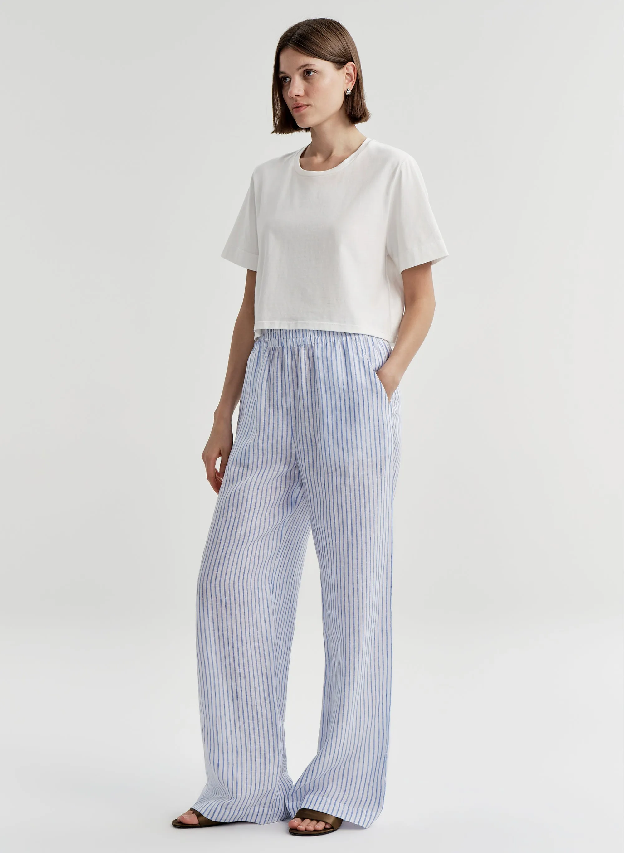 Tyler Striped Linen Pant sold by A.L.C. product image thumbnail 4