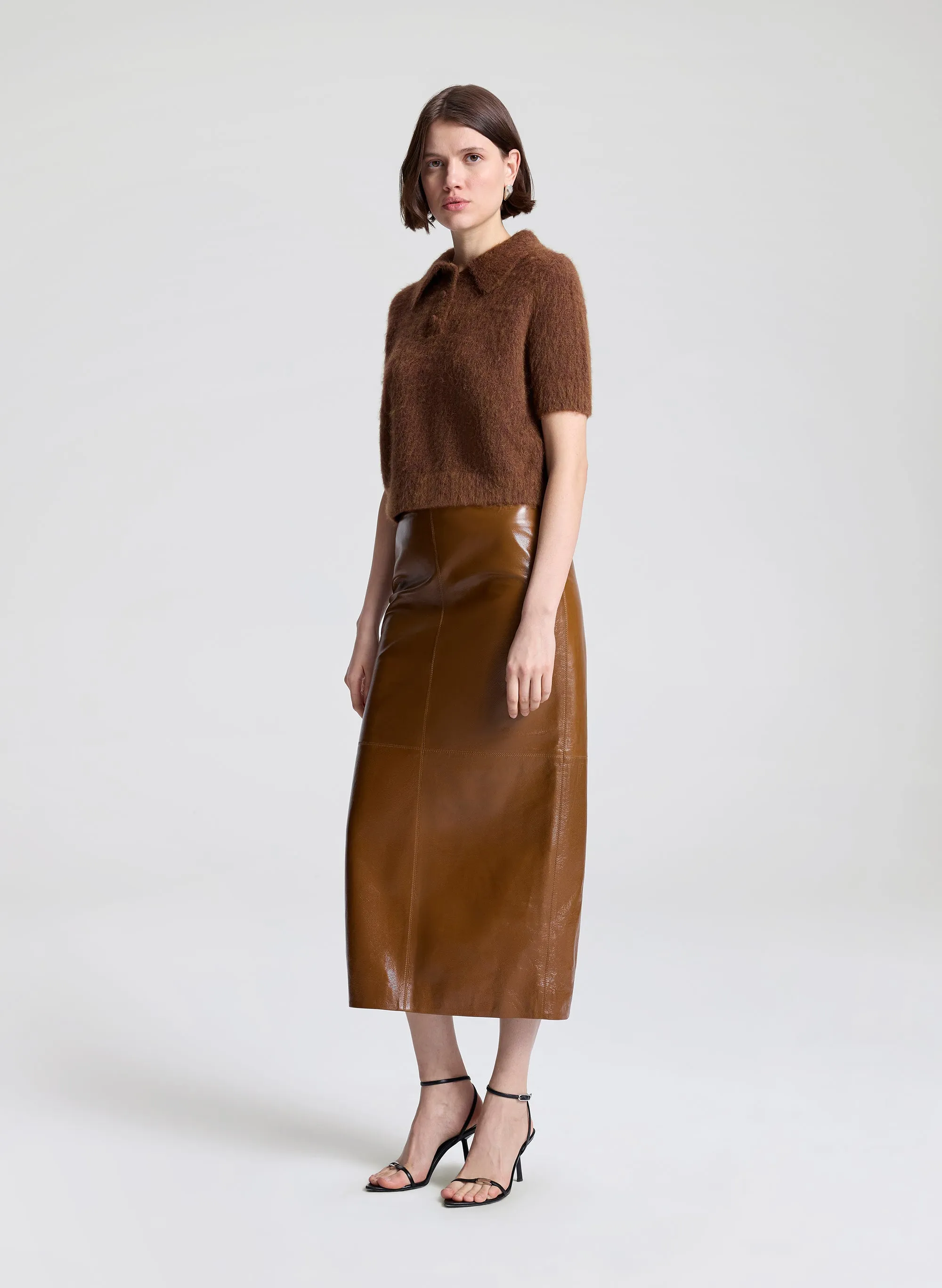 Gio Brushed Alpaca Polo Top sold by A.L.C. product image thumbnail 4