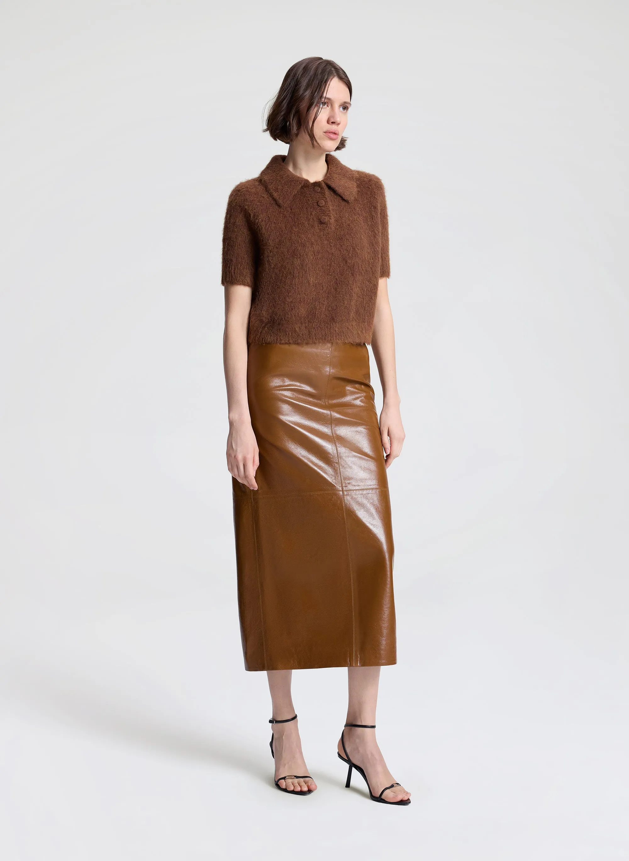 Gio Brushed Alpaca Polo Top sold by A.L.C. product image thumbnail 3