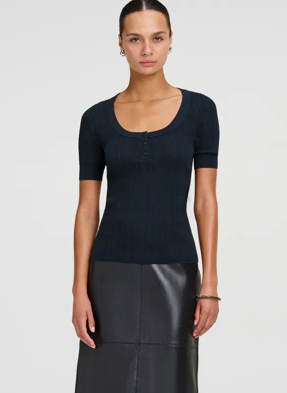 Alette Fine Cotton Knit Top made by A.L.C.