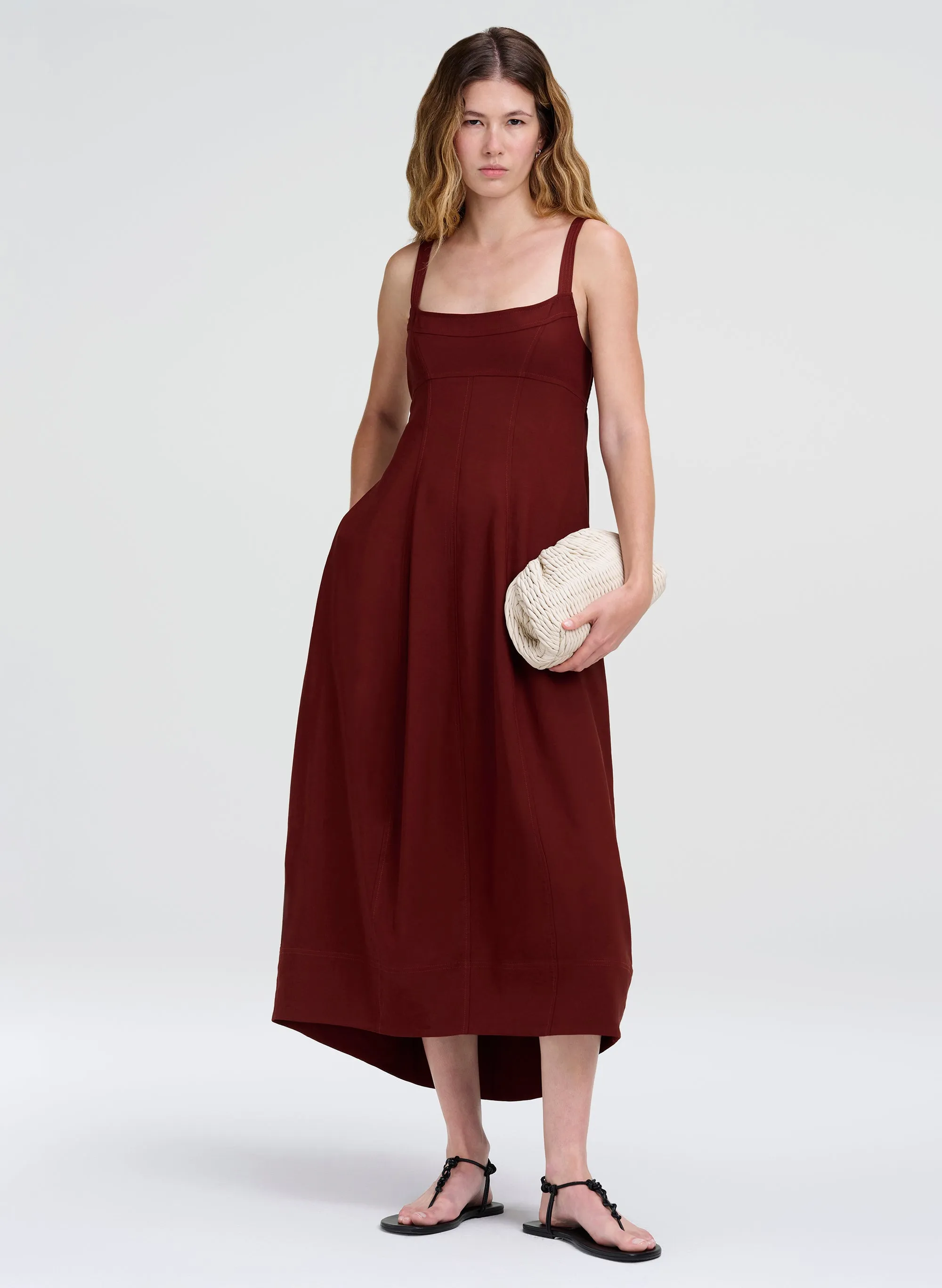 Elisha Stretch Linen Midi Dress sold by A.L.C.