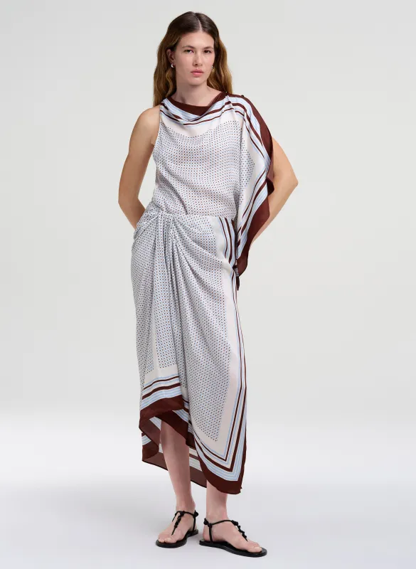 Reign Scarf Print Midi Skirt made by A.L.C.
