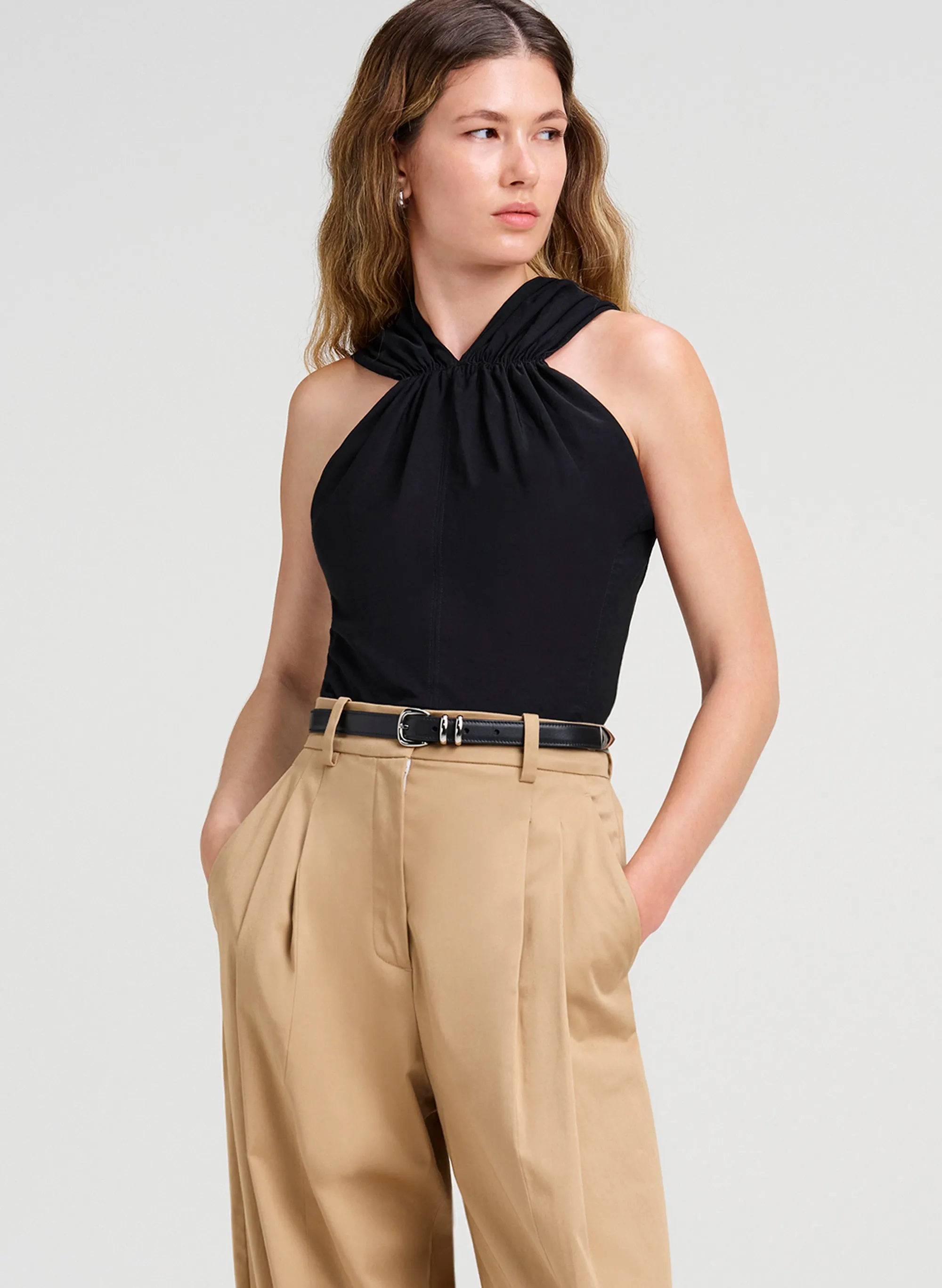 Elouise Stretch Linen Top sold by A.L.C.