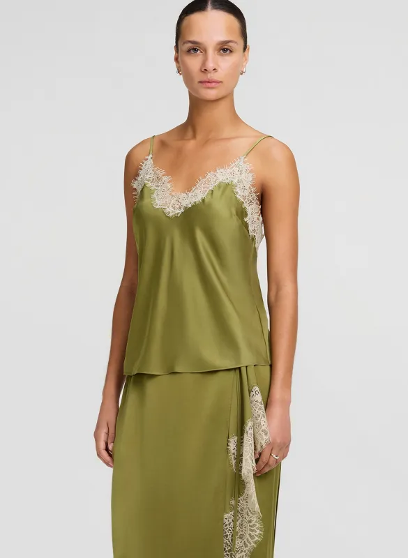 Annabelle Satin and Lace Camisole Top made by A.L.C.