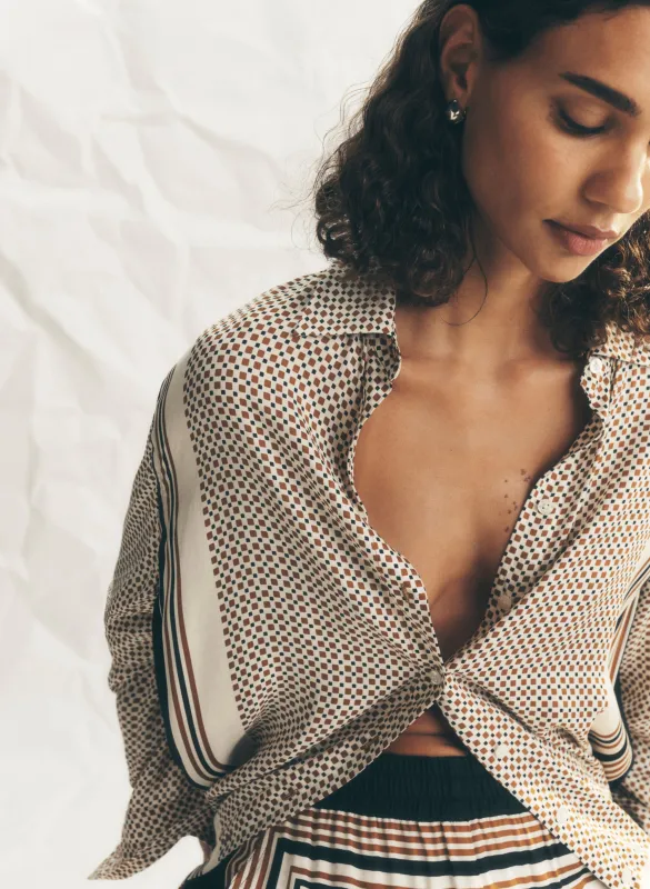Maisie Scarf Print Shirt made by A.L.C.