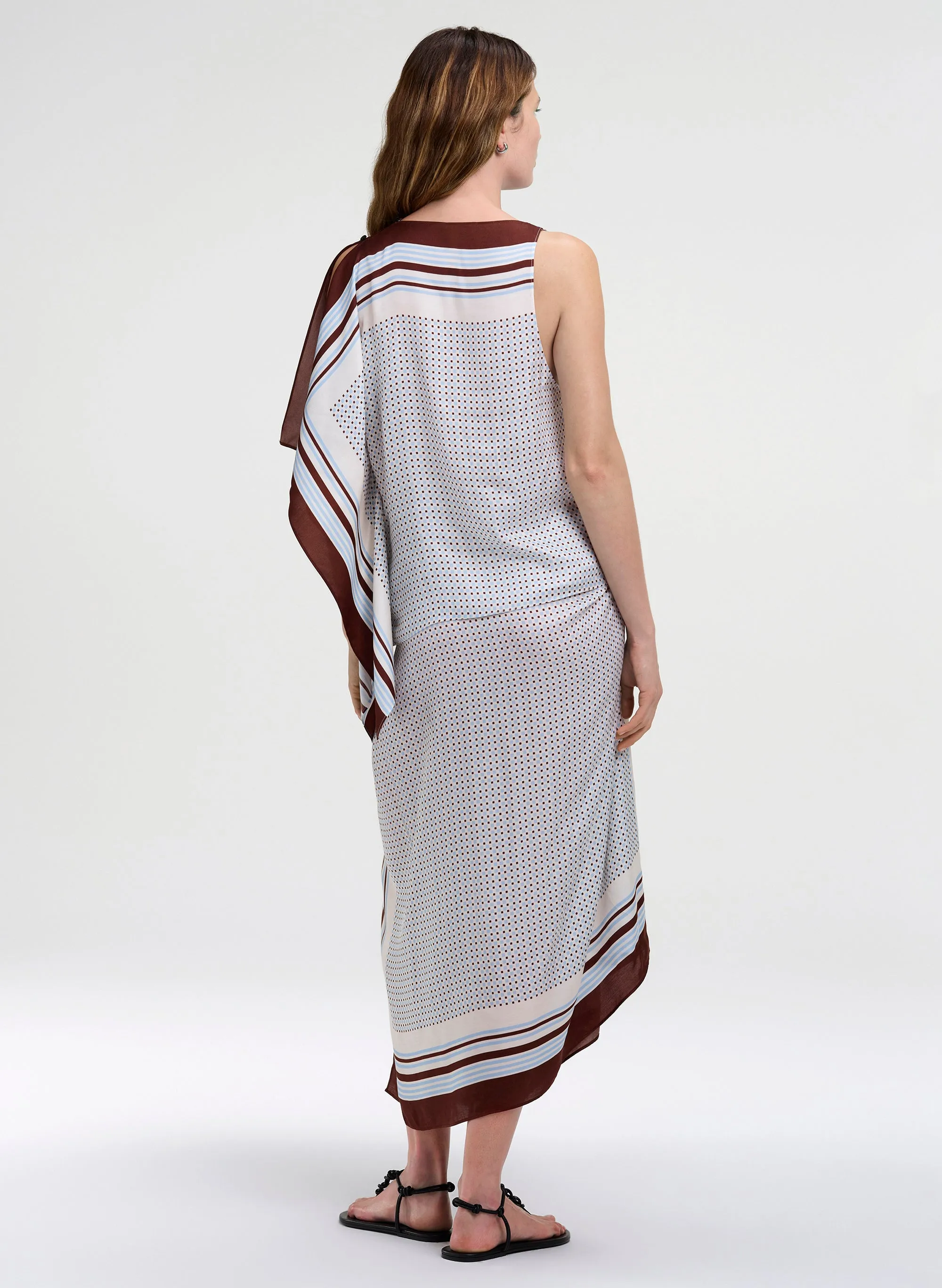 Kit Scarf Print Asymmetric Top sold by A.L.C. product image thumbnail 4