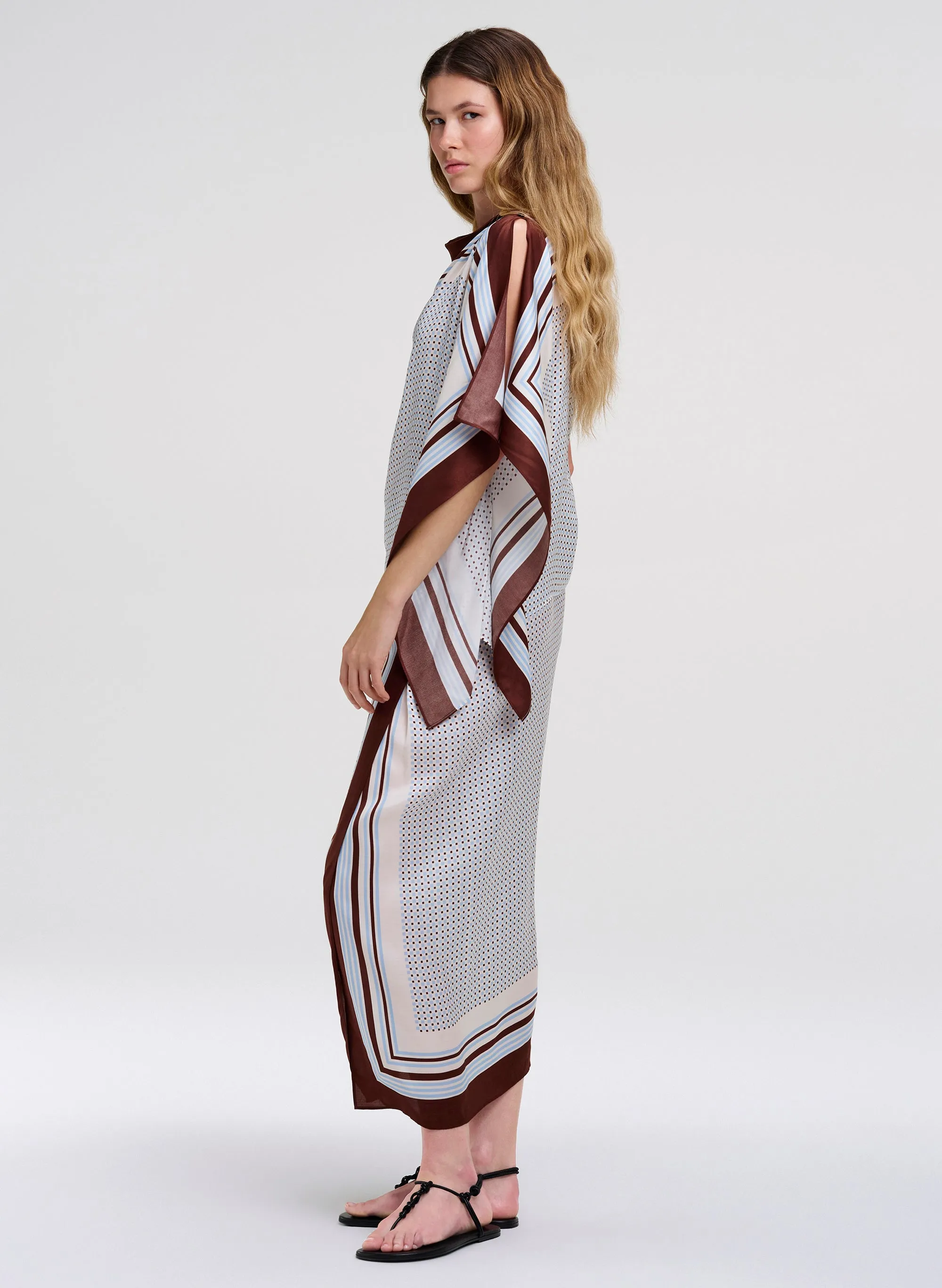 Kit Scarf Print Asymmetric Top sold by A.L.C. product image thumbnail 3