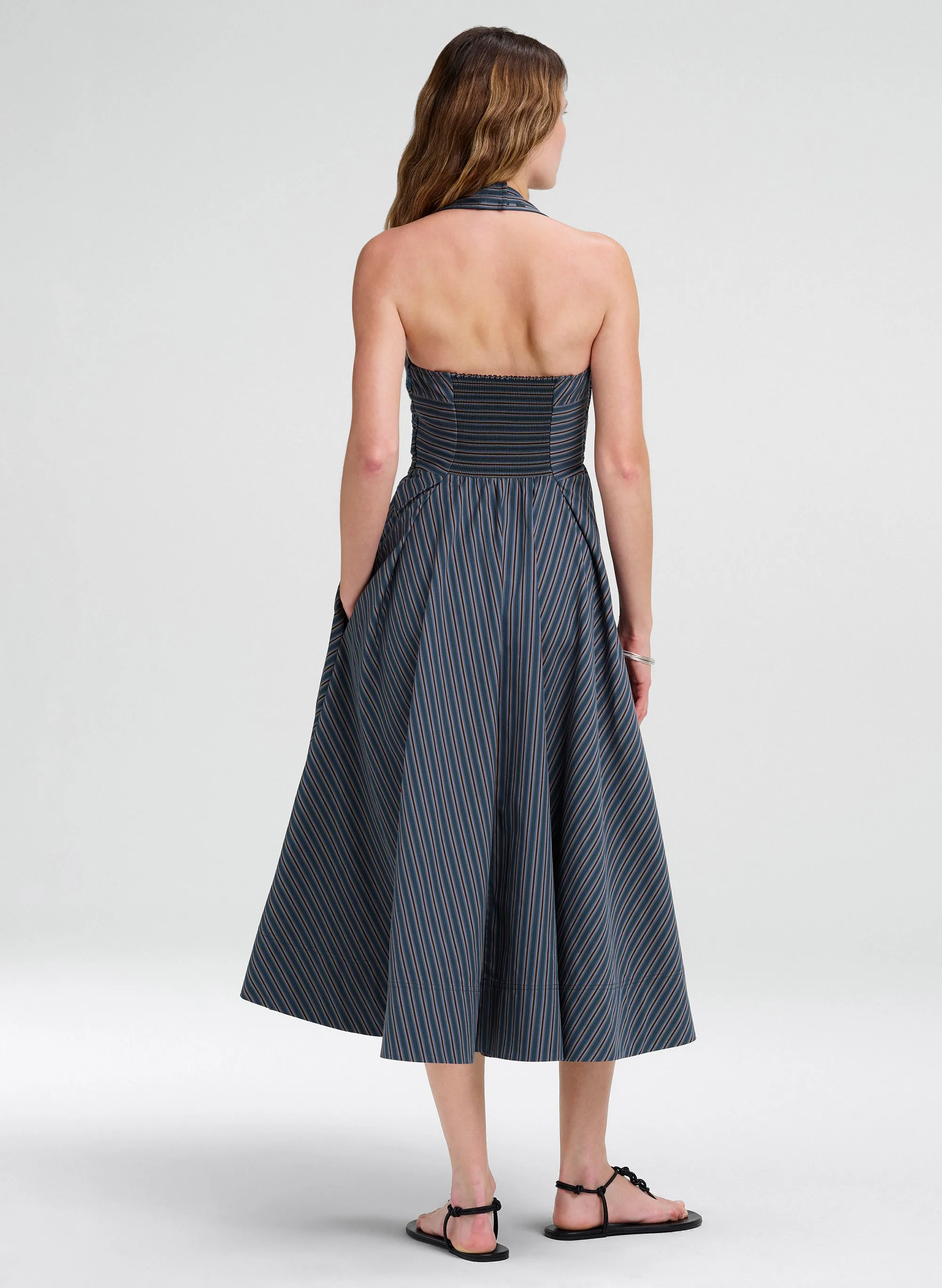 Magnolia Striped Cotton Midi Dress sold by A.L.C. product image thumbnail 4