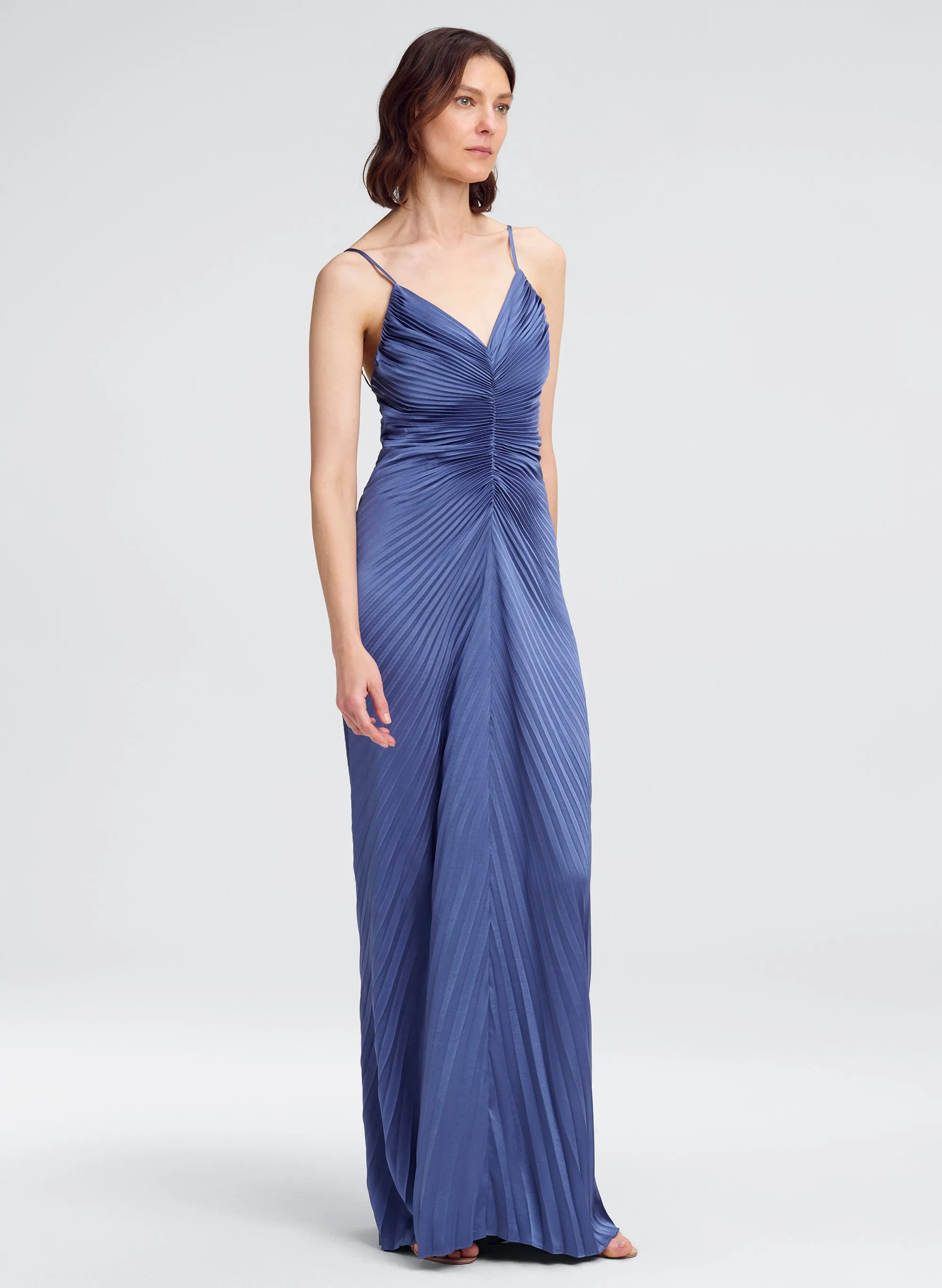 Genevieve Pleated Satin Gown sold by A.L.C. product image thumbnail 3