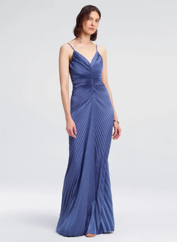 Genevieve Pleated Satin Gown made by A.L.C.