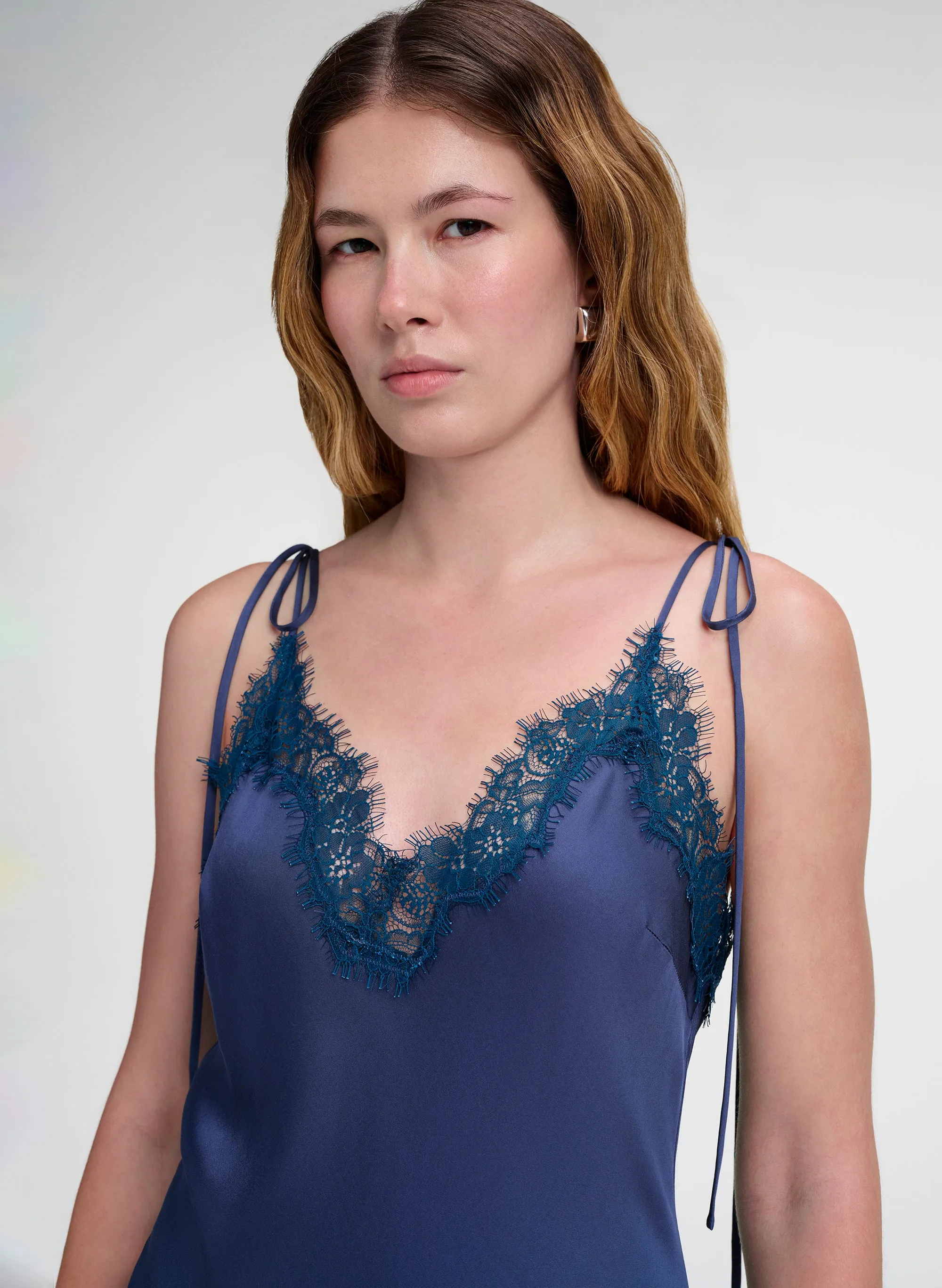 Aleena Satin and Lace Midi Dress sold by A.L.C. product image thumbnail 3