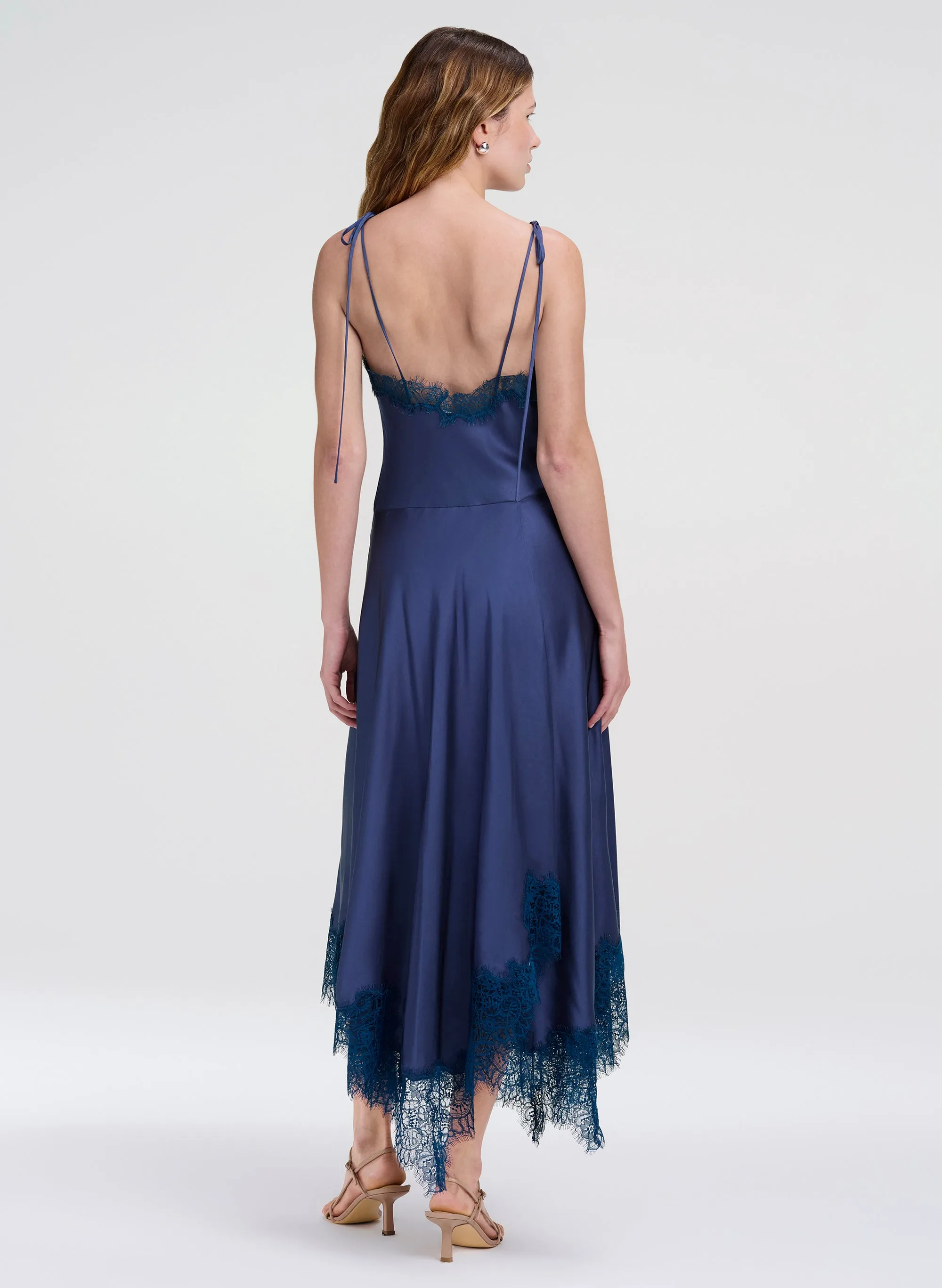 Aleena Satin and Lace Midi Dress sold by A.L.C. product image thumbnail 5