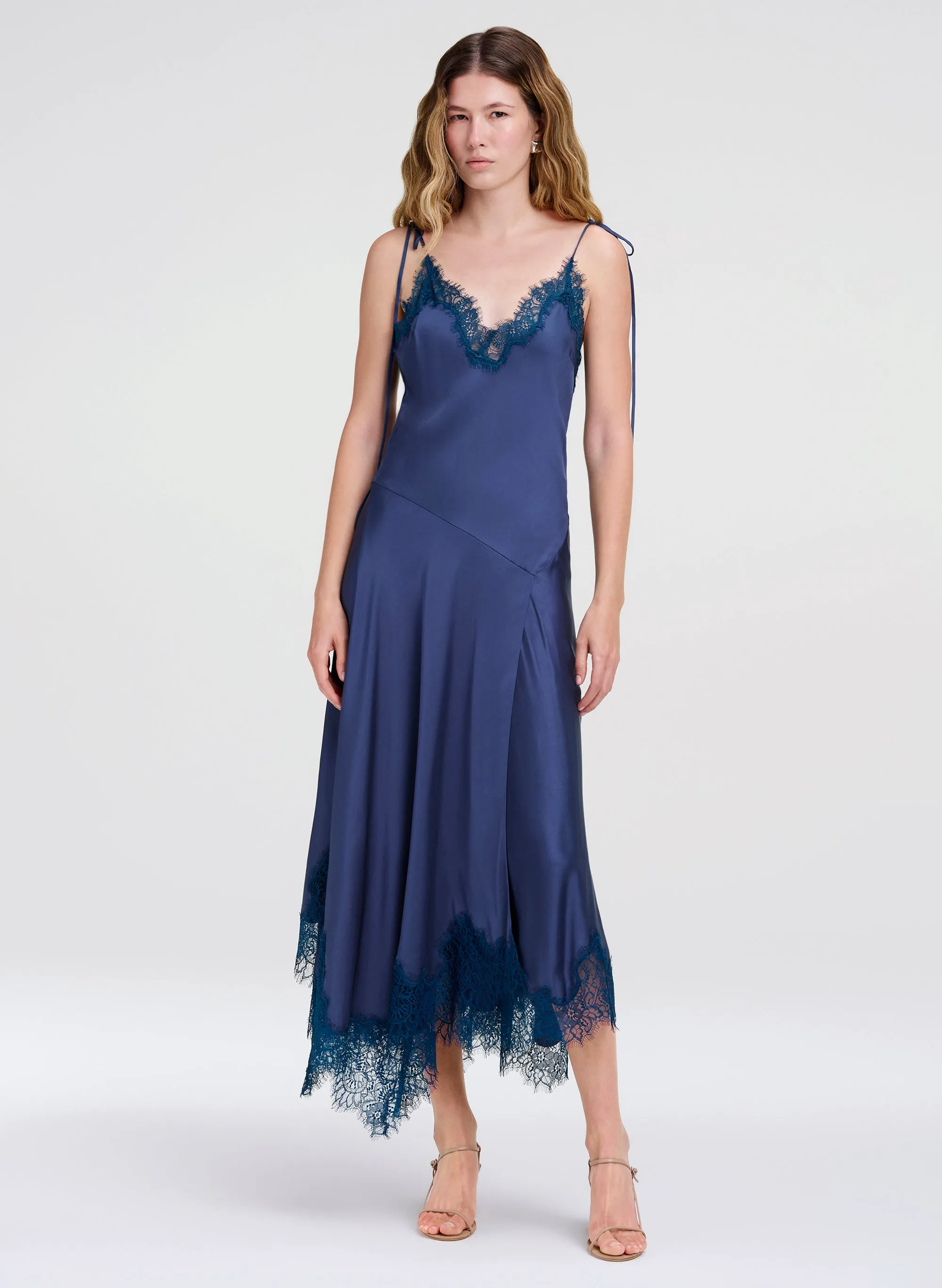 Aleena Satin and Lace Midi Dress sold by A.L.C. product image thumbnail 2