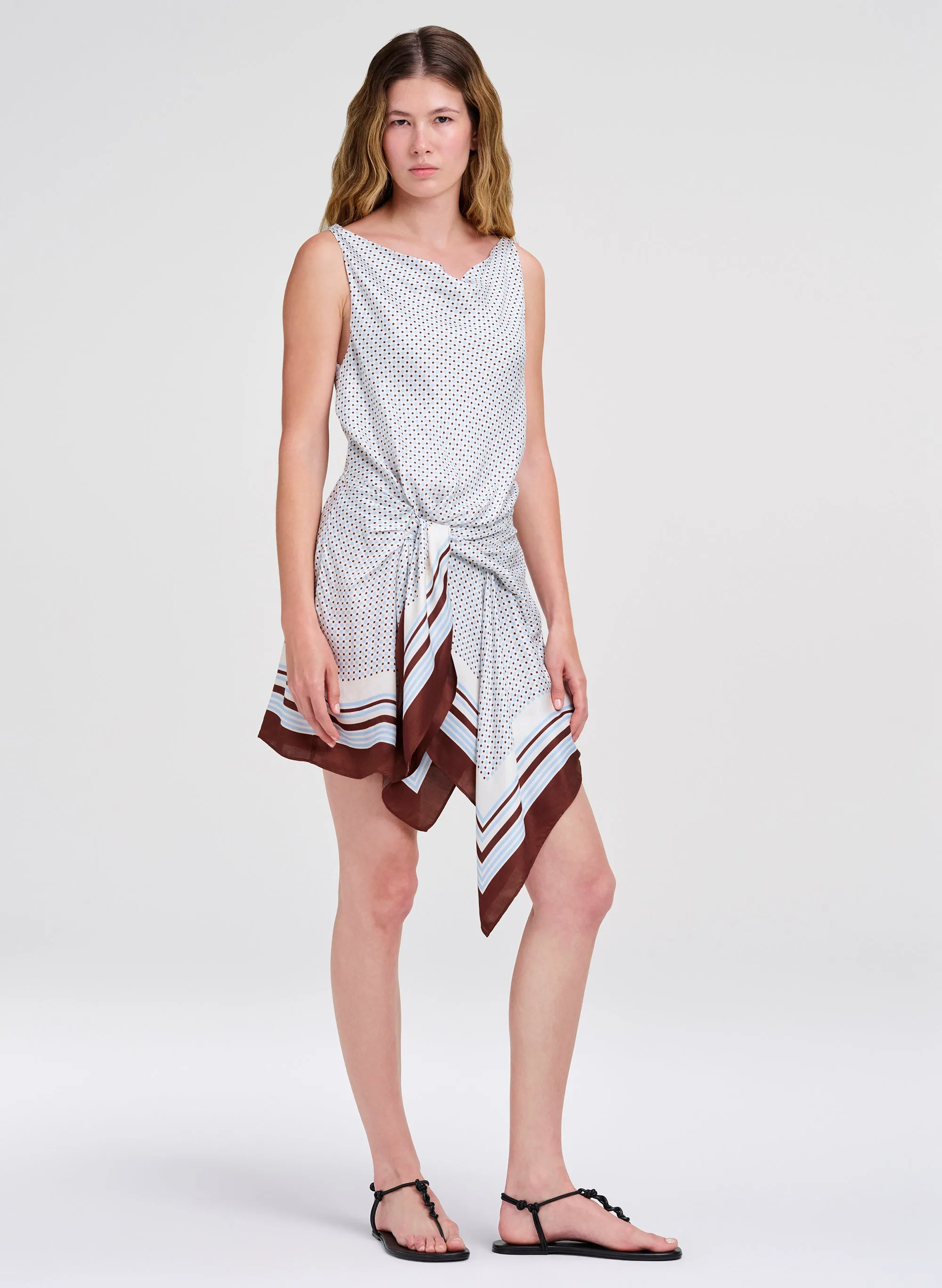 Dea Scarf Print Mini Dress sold by A.L.C. product image thumbnail 3