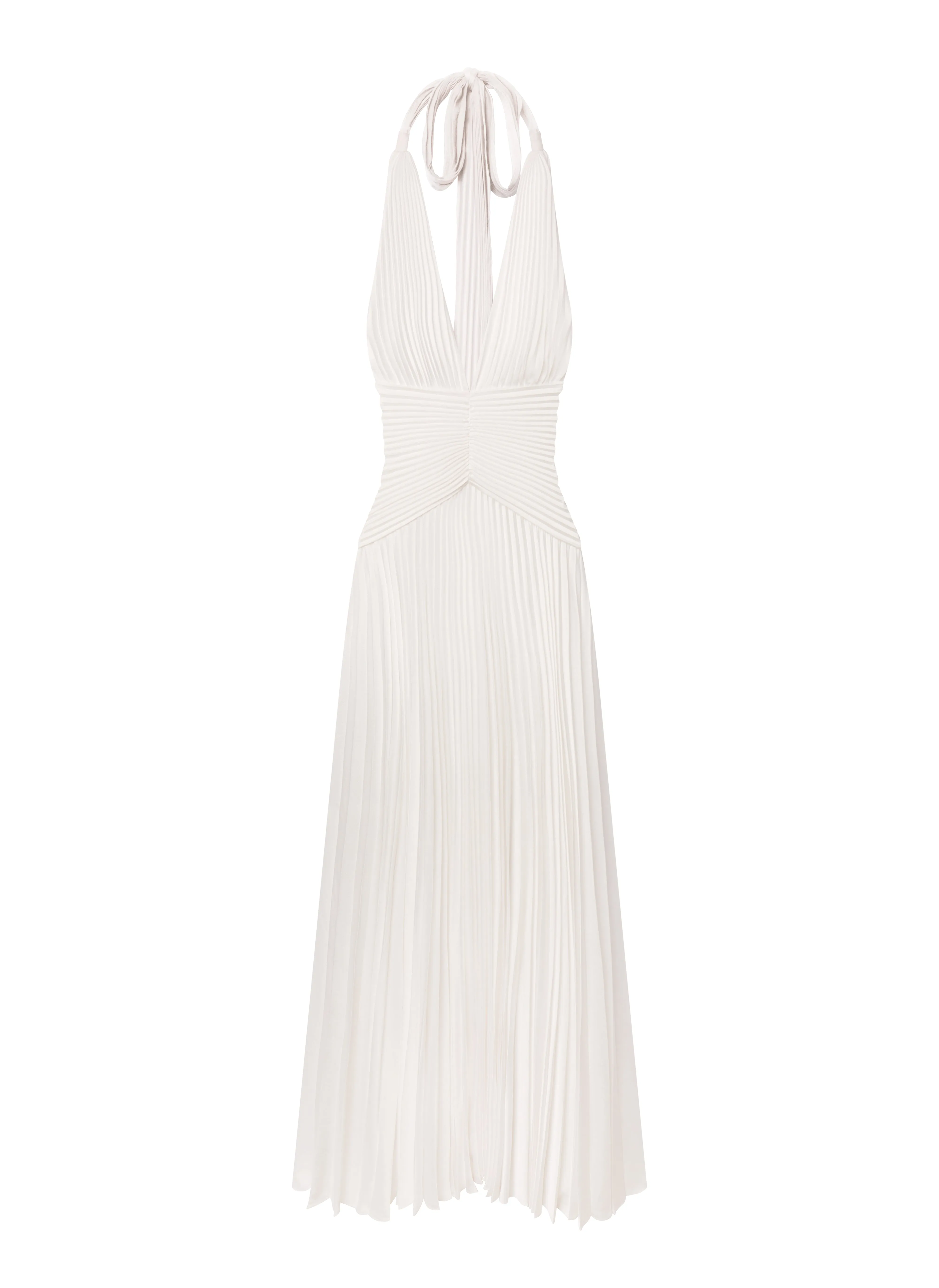 Sabine Scarf Tie Satin Pleated Gown sold by A.L.C. product image thumbnail 5