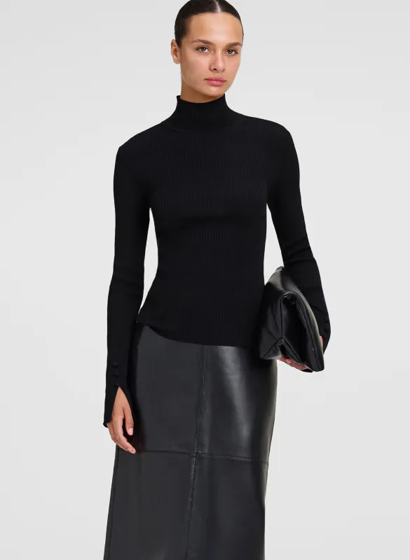 Jett Knit Merino Turtleneck Top made by A.L.C.