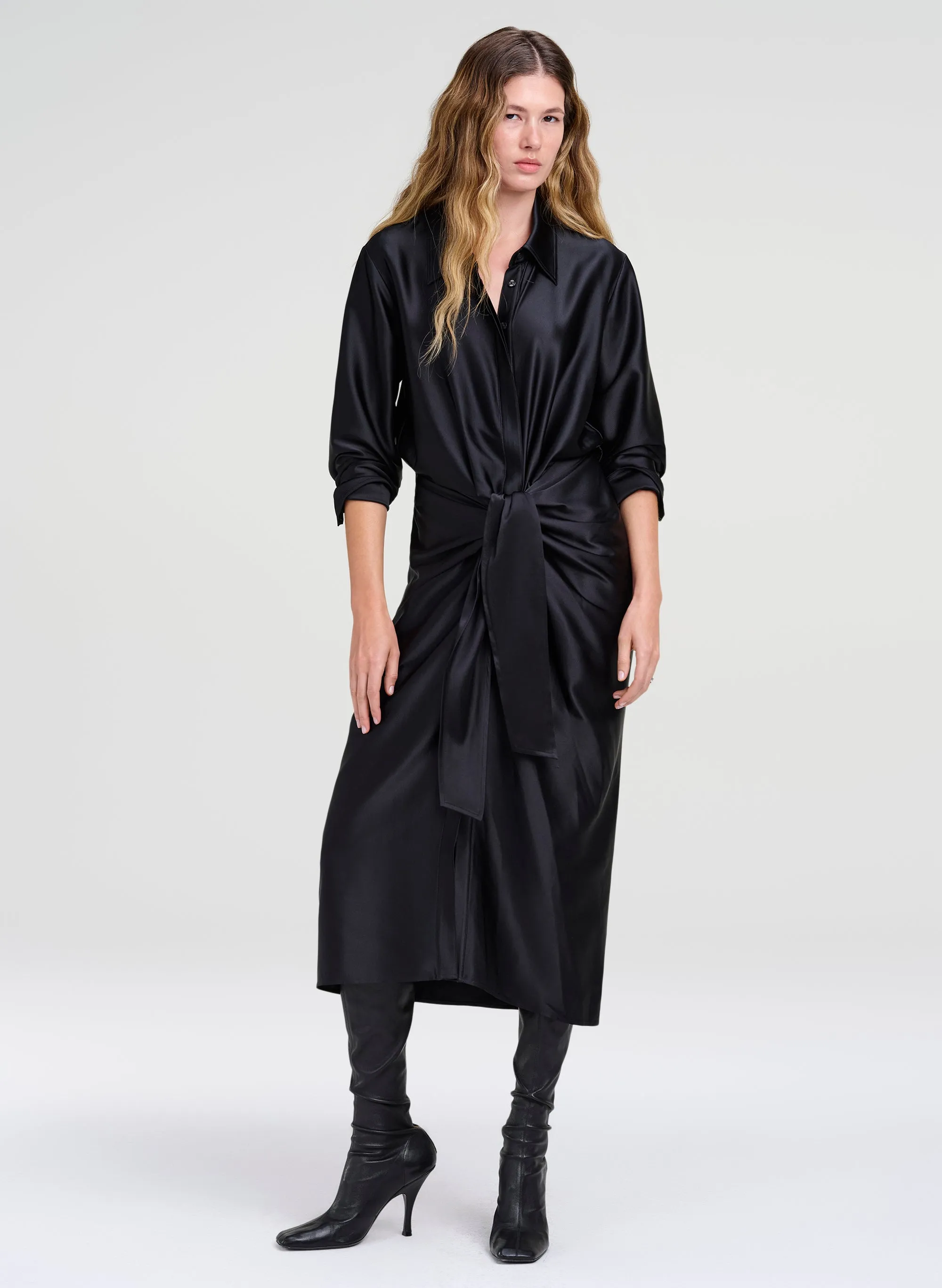 Mila Silk Midi Dress sold by A.L.C.