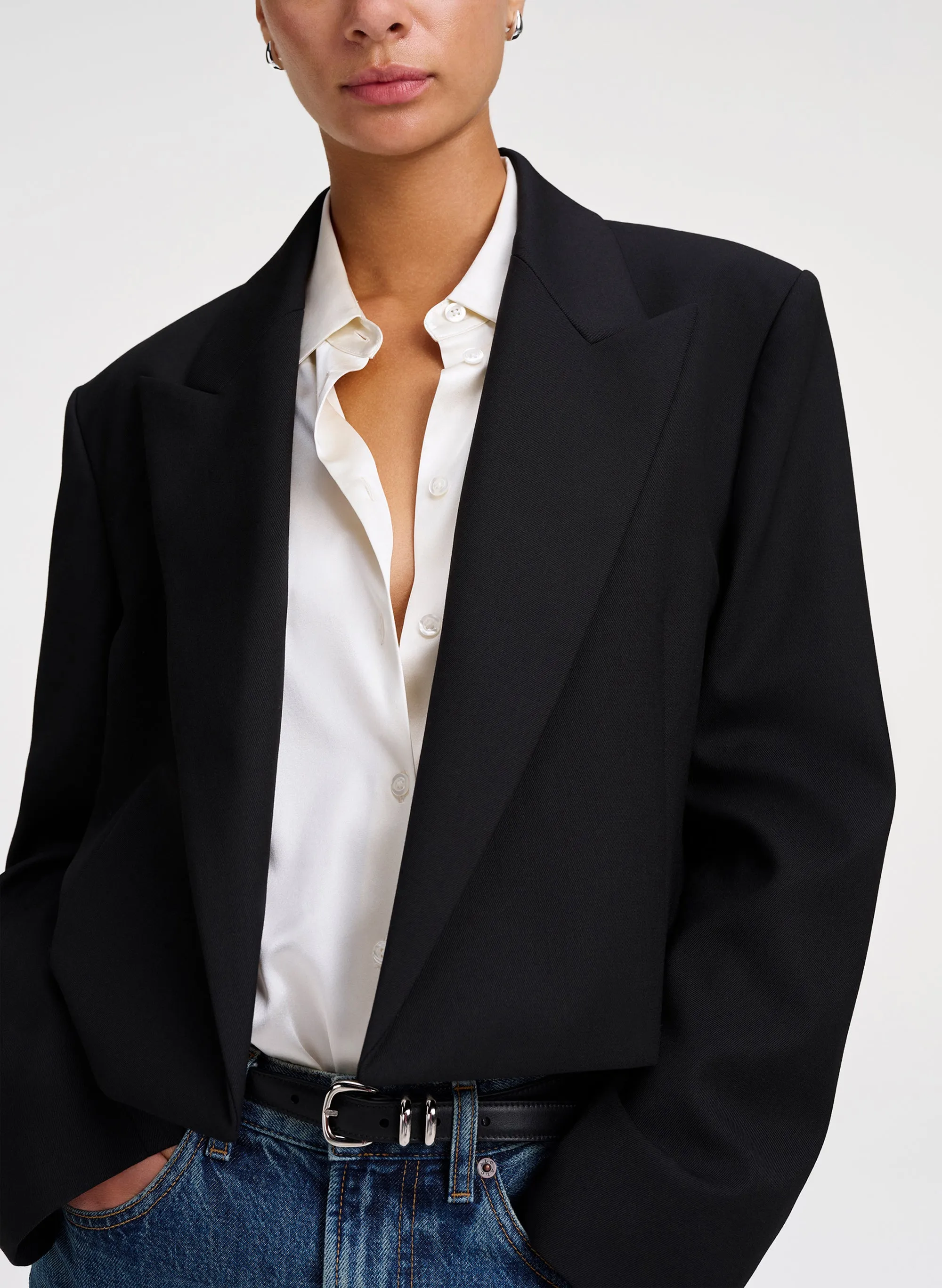 Cass Cropped Tailored Jacket sold by A.L.C. product image thumbnail 2