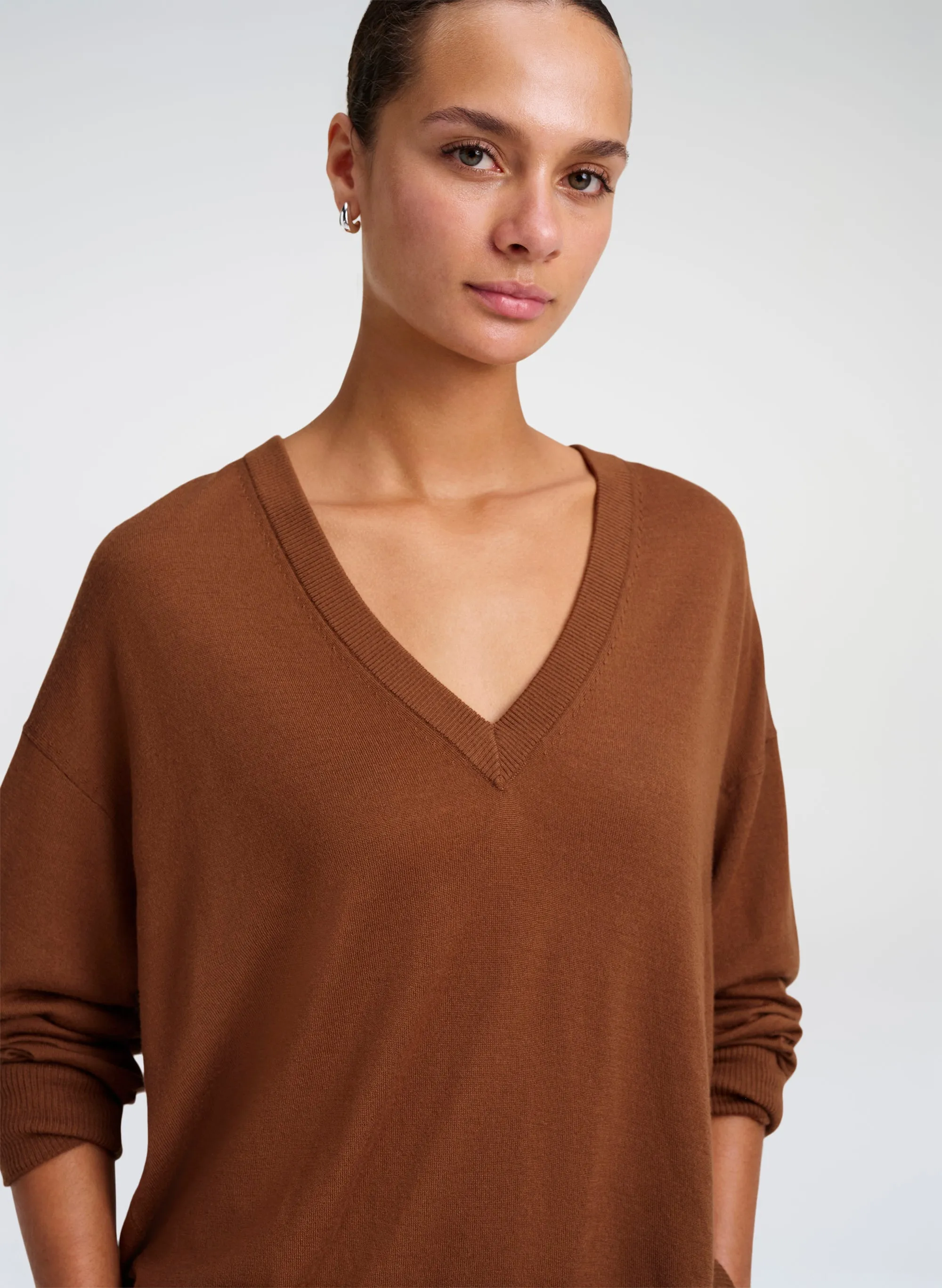 Nicole Fine Merino V-Neck Sweater sold by A.L.C. product image thumbnail 3