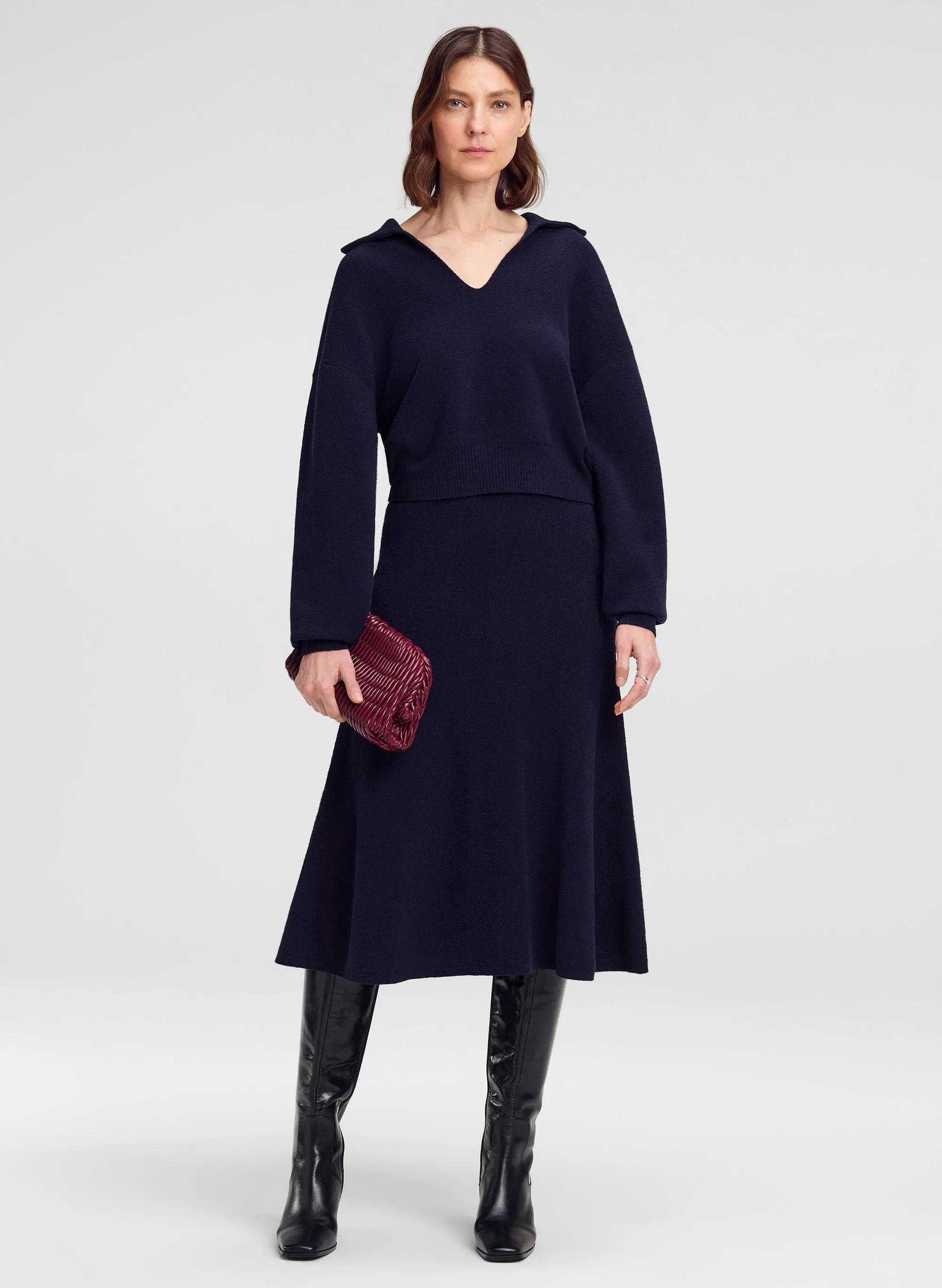 Flo Boucle Midi Skirt sold by A.L.C.