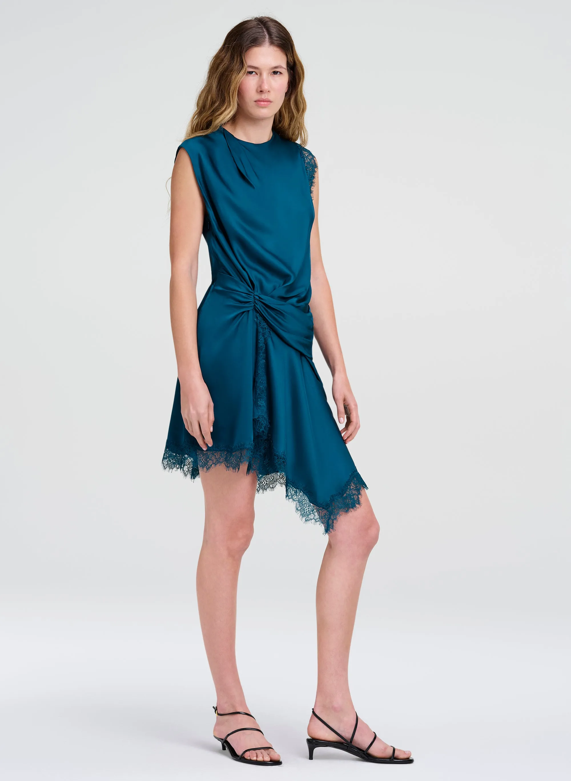 Dion Satin and Lace Mini Dress sold by A.L.C. product image thumbnail 3
