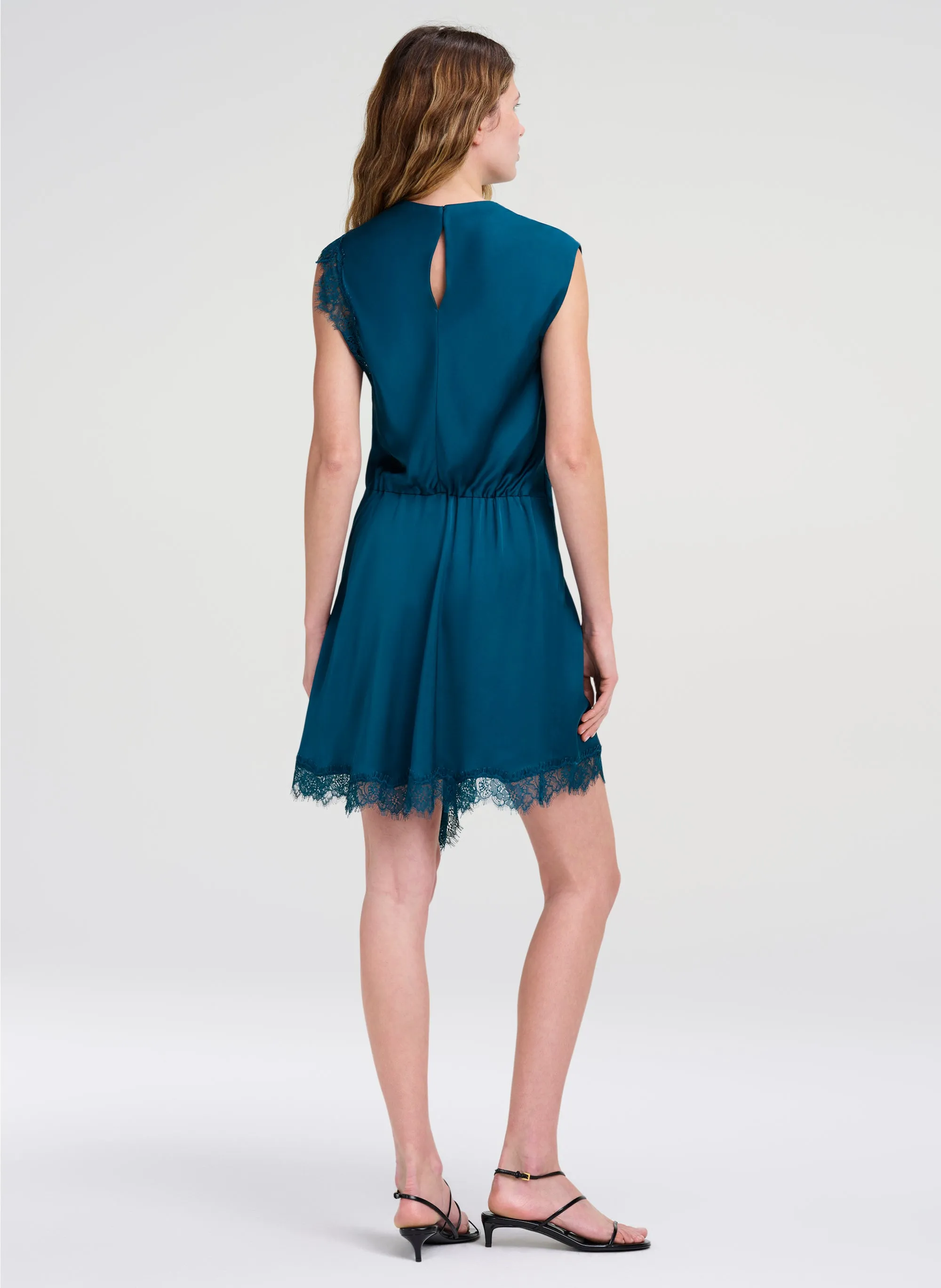 Dion Satin and Lace Mini Dress sold by A.L.C. product image thumbnail 4