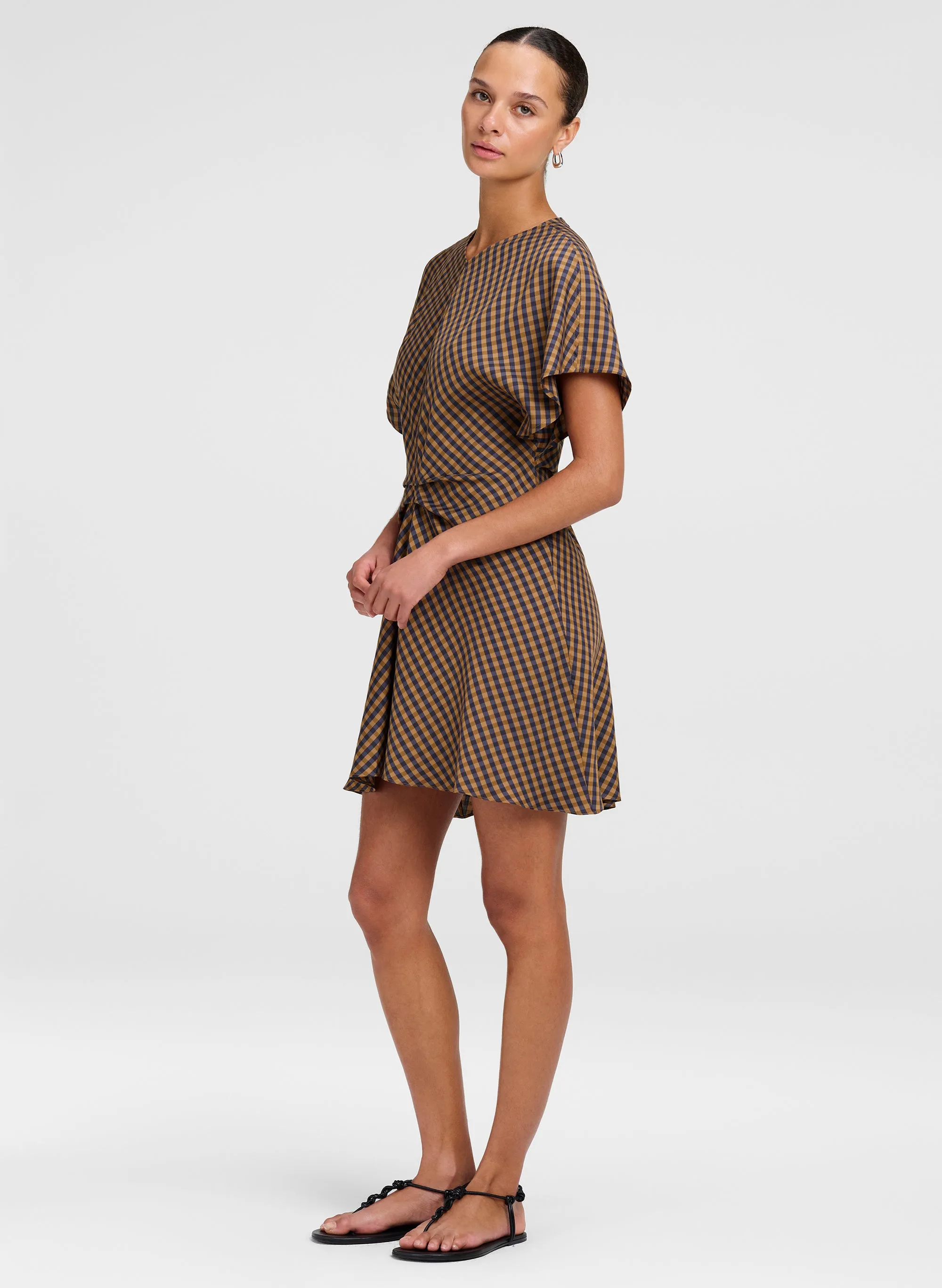Leni Check Mini Dress sold by A.L.C. product image thumbnail 3