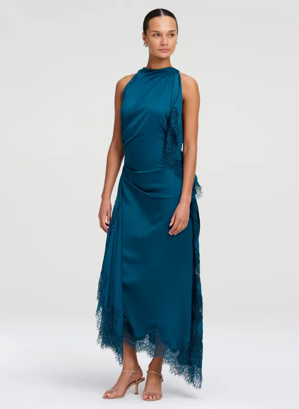 Miriam Satin and Lace Maxi Dress made by A.L.C.