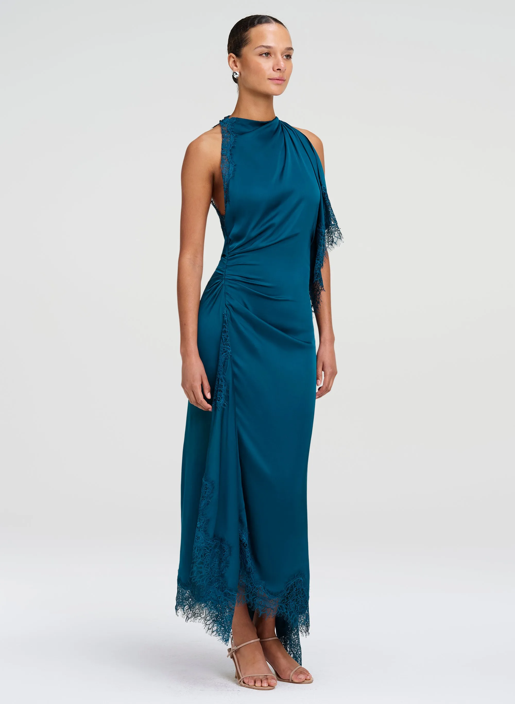 Miriam Satin and Lace Maxi Dress sold by A.L.C. product image thumbnail 3