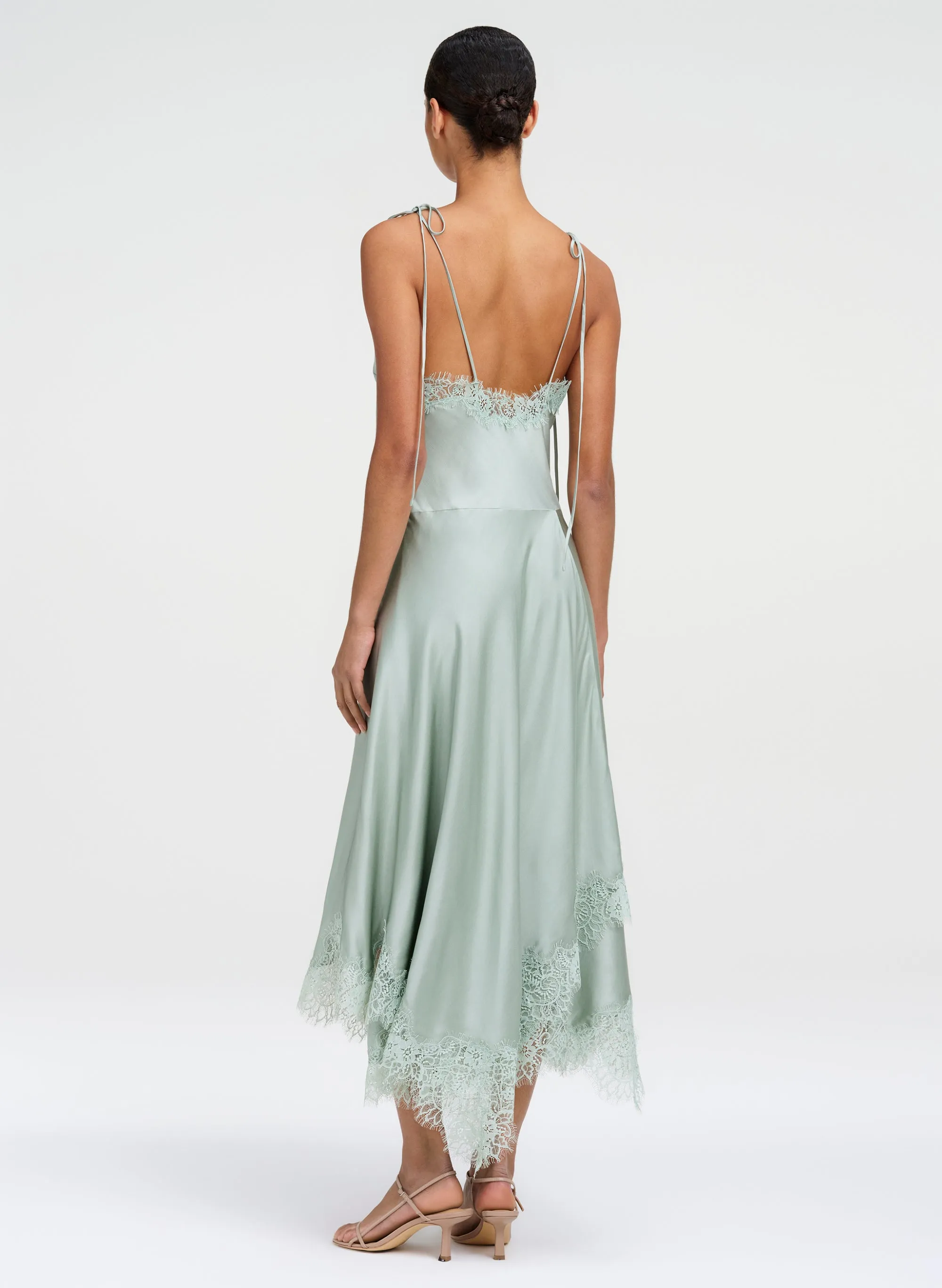 Aleena Satin and Lace Midi Dress sold by A.L.C. product image thumbnail 5