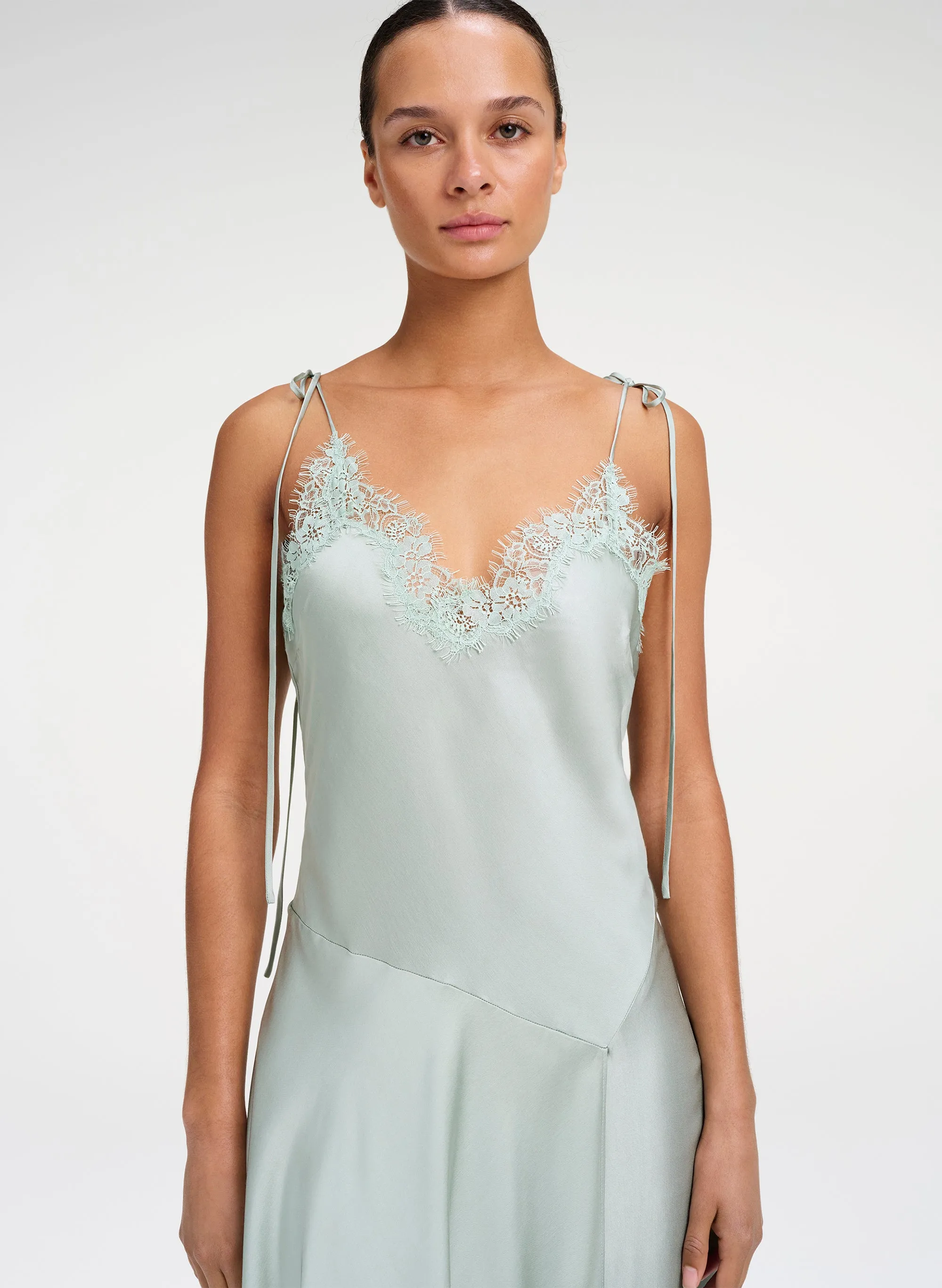 Aleena Satin and Lace Midi Dress sold by A.L.C. product image thumbnail 2