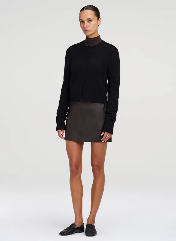 Mara Leather Mini Skirt made by A.L.C.