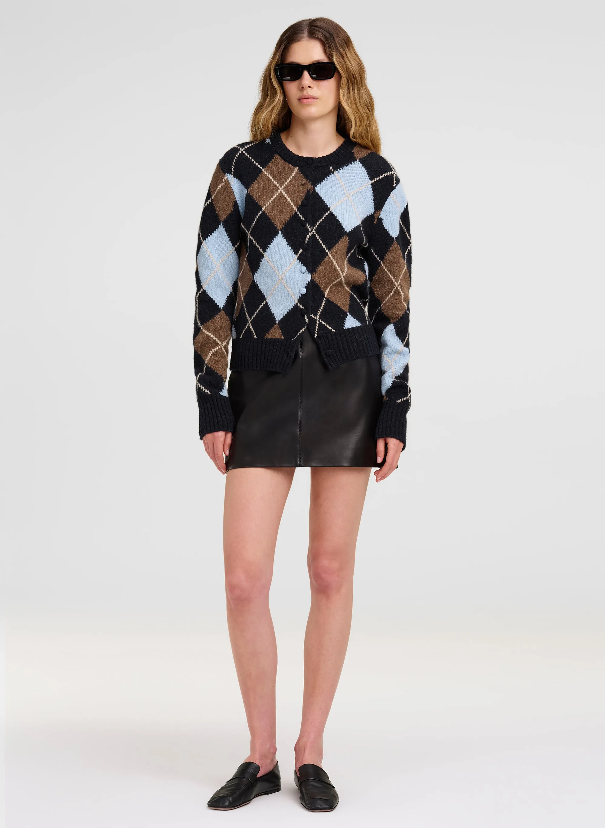 Mara Leather Mini Skirt sold by A.L.C.