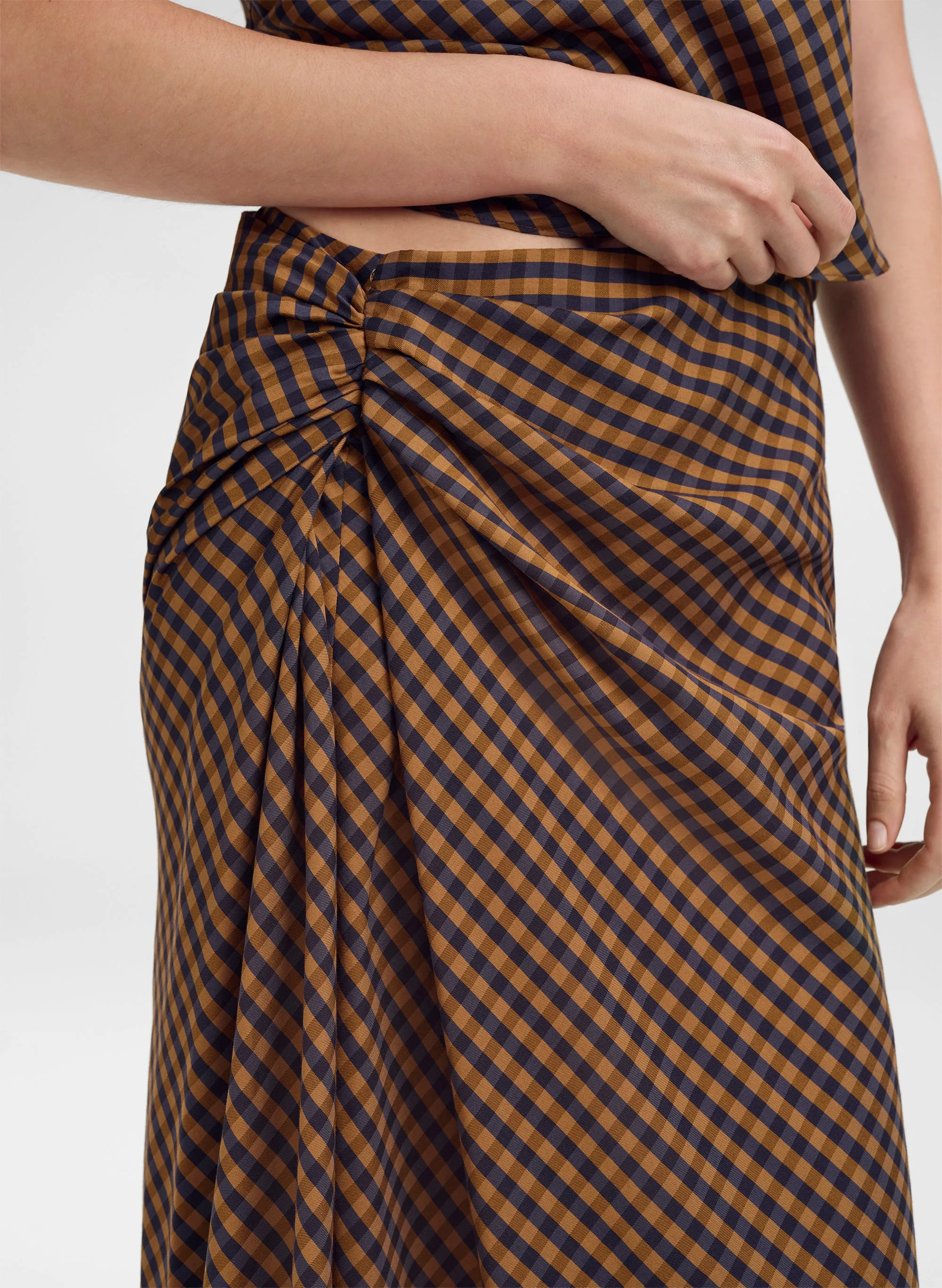 Jean Check Midi Skirt sold by A.L.C. product image thumbnail 2