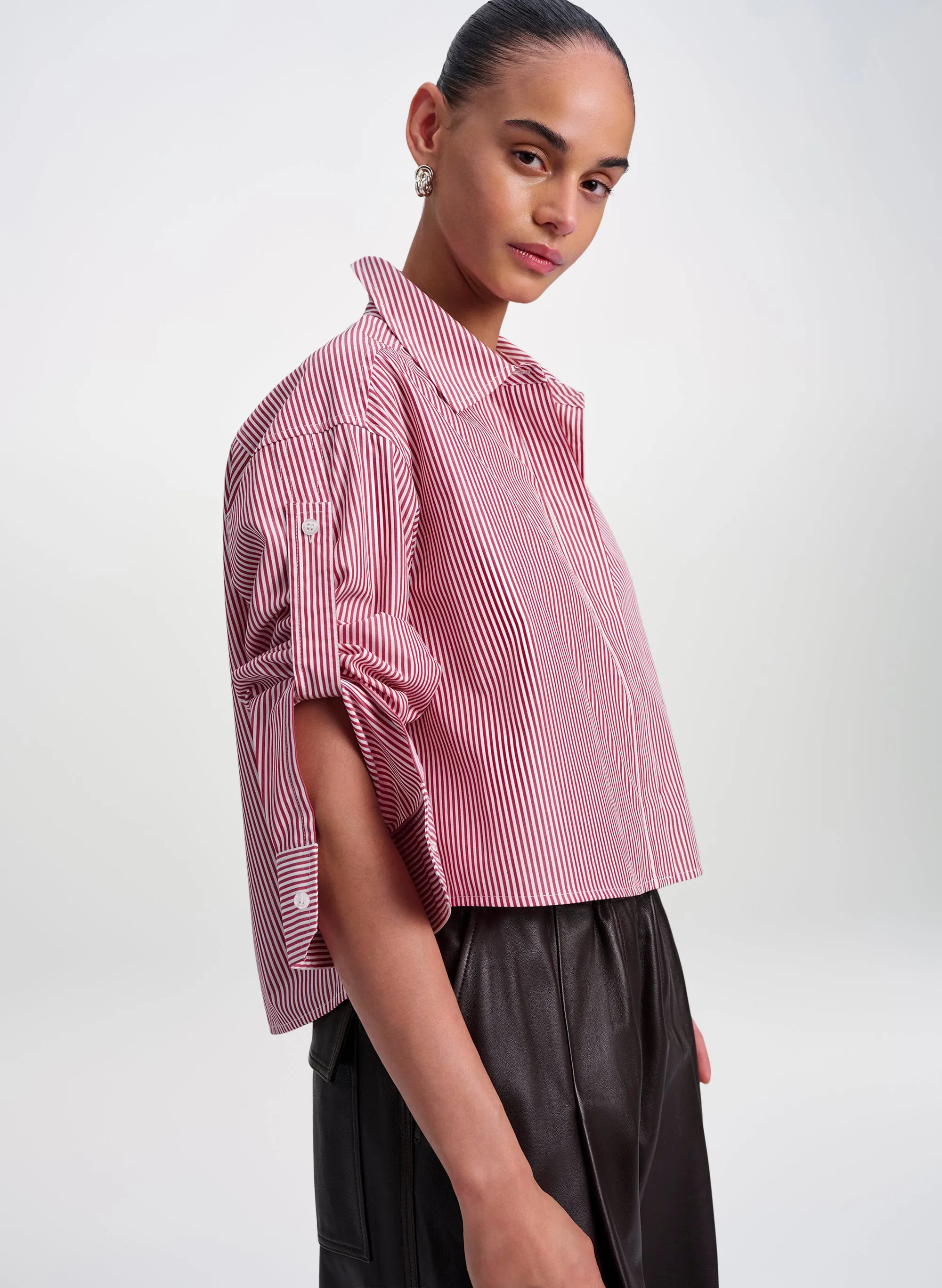 Maude Cropped Cotton Shirt sold by A.L.C. product image thumbnail 2