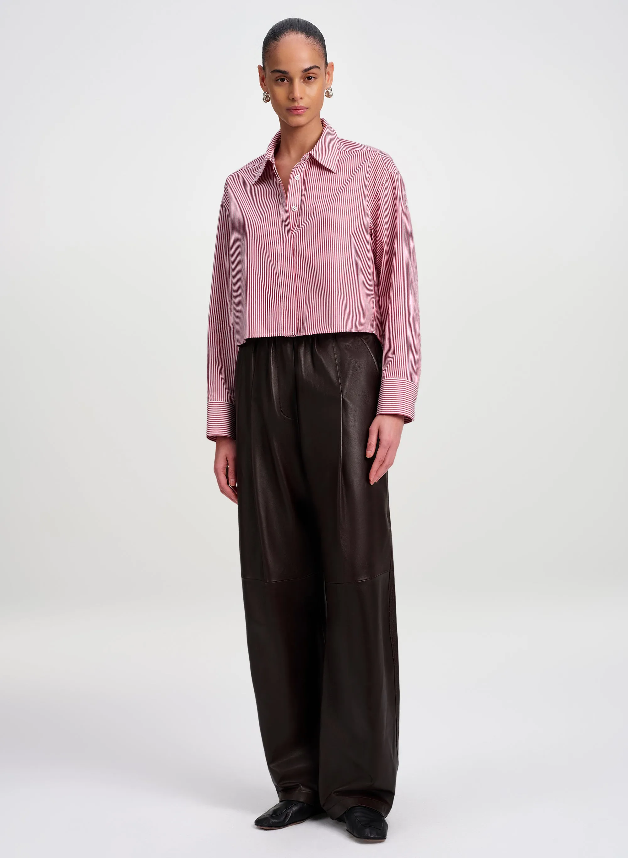 Maude Cropped Cotton Shirt sold by A.L.C. product image thumbnail 4