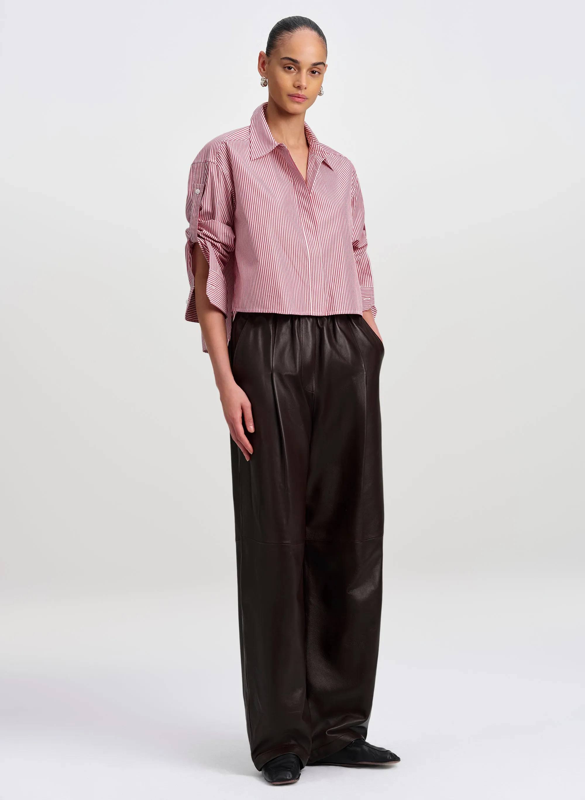 Maude Cropped Cotton Shirt sold by A.L.C. product image thumbnail 5