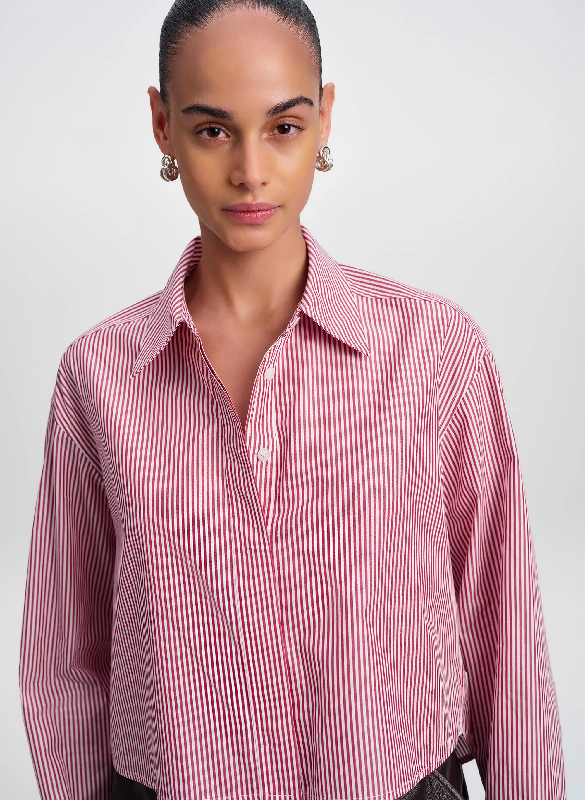Maude Cropped Cotton Shirt sold by A.L.C. product image thumbnail 3