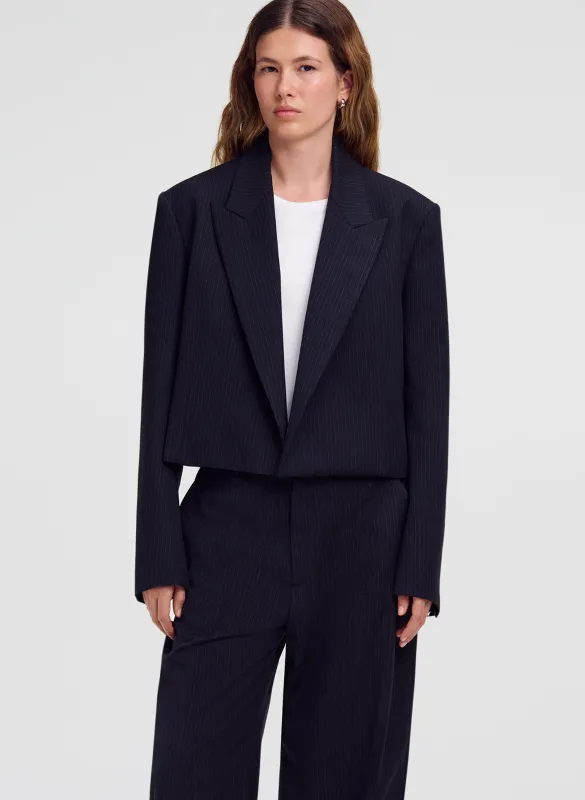 Cass Cropped Tailored Pinstripe Jacket made by A.L.C.