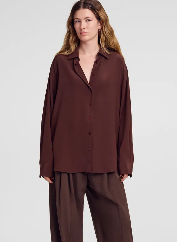 Mason Relaxed Silk Shirt made by A.L.C.