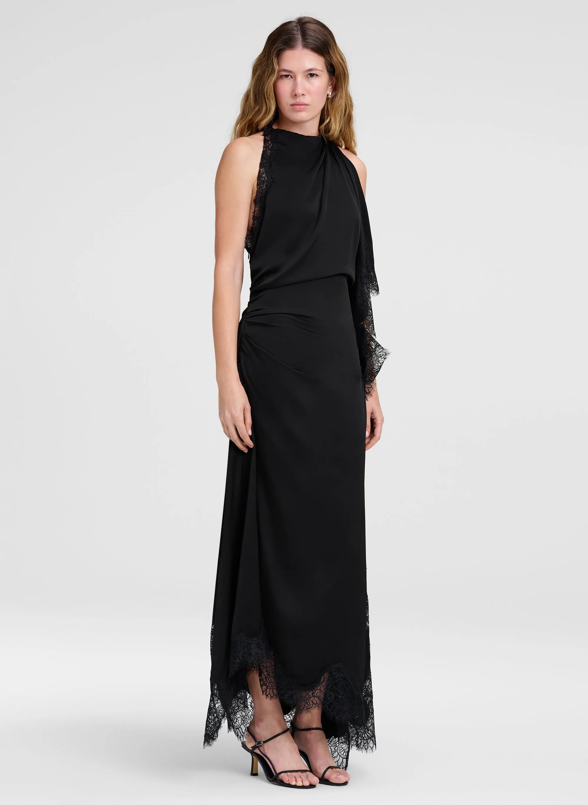 Miriam Satin and Lace Maxi Dress sold by A.L.C. product image thumbnail 3