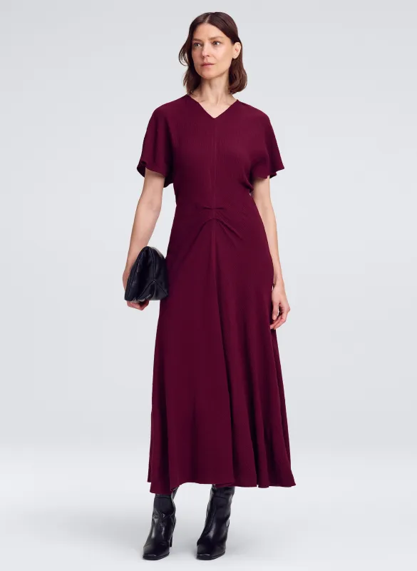 Rem Textured Crepe Ruched Midi Dress made by A.L.C.