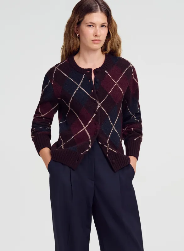 Skyler Argyle Cardigan made by A.L.C.
