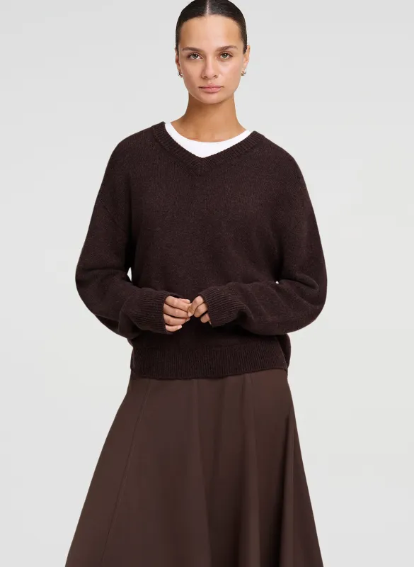 Calven Cashmere V-Neck Sweater made by A.L.C.