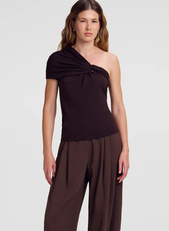 Kaylee Fine Merino One Shoulder Top made by A.L.C.
