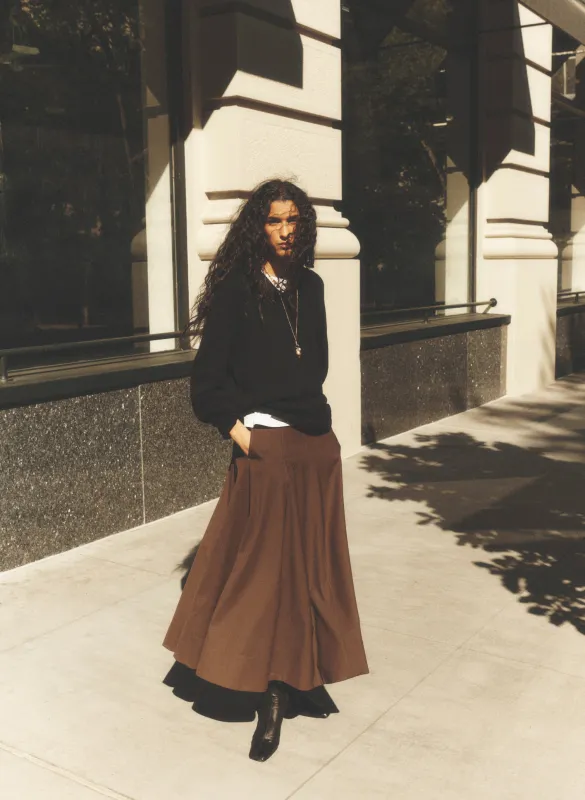 Aminah Tailored Midi Skirt made by A.L.C.