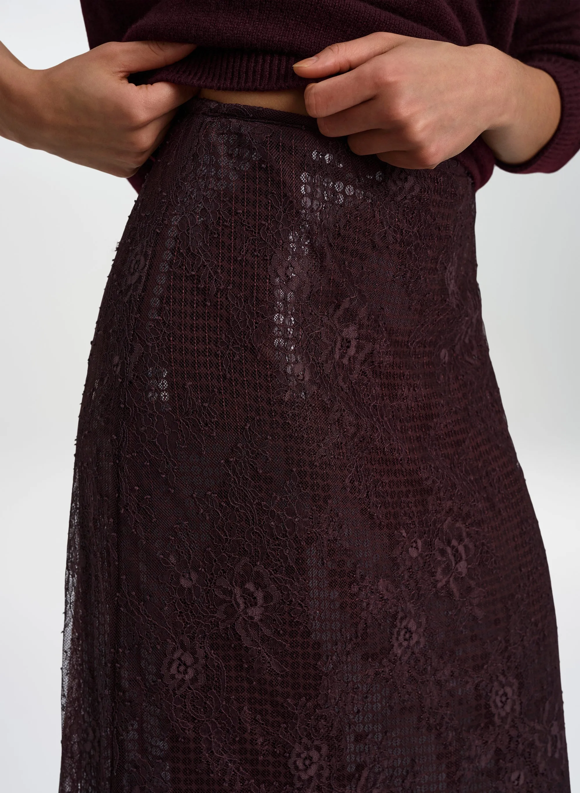 Ava Sequin and Lace Midi Skirt sold by A.L.C. product image thumbnail 2