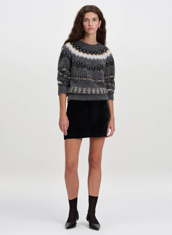 Petra Velvet Mini Skirt made by A.L.C.